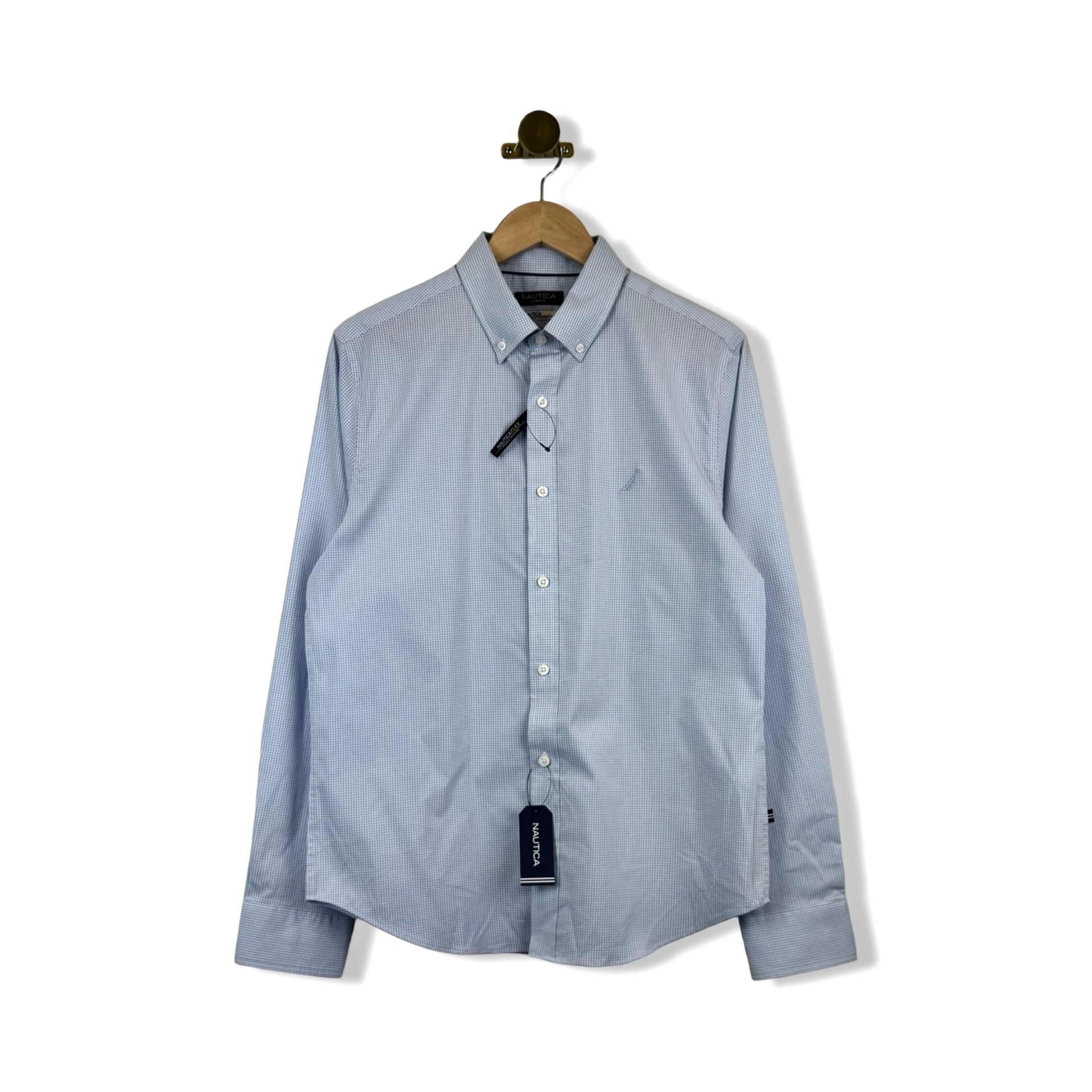 Nautica Slim Fit Wrinkle-Resistant Plaid Button Up Shirt