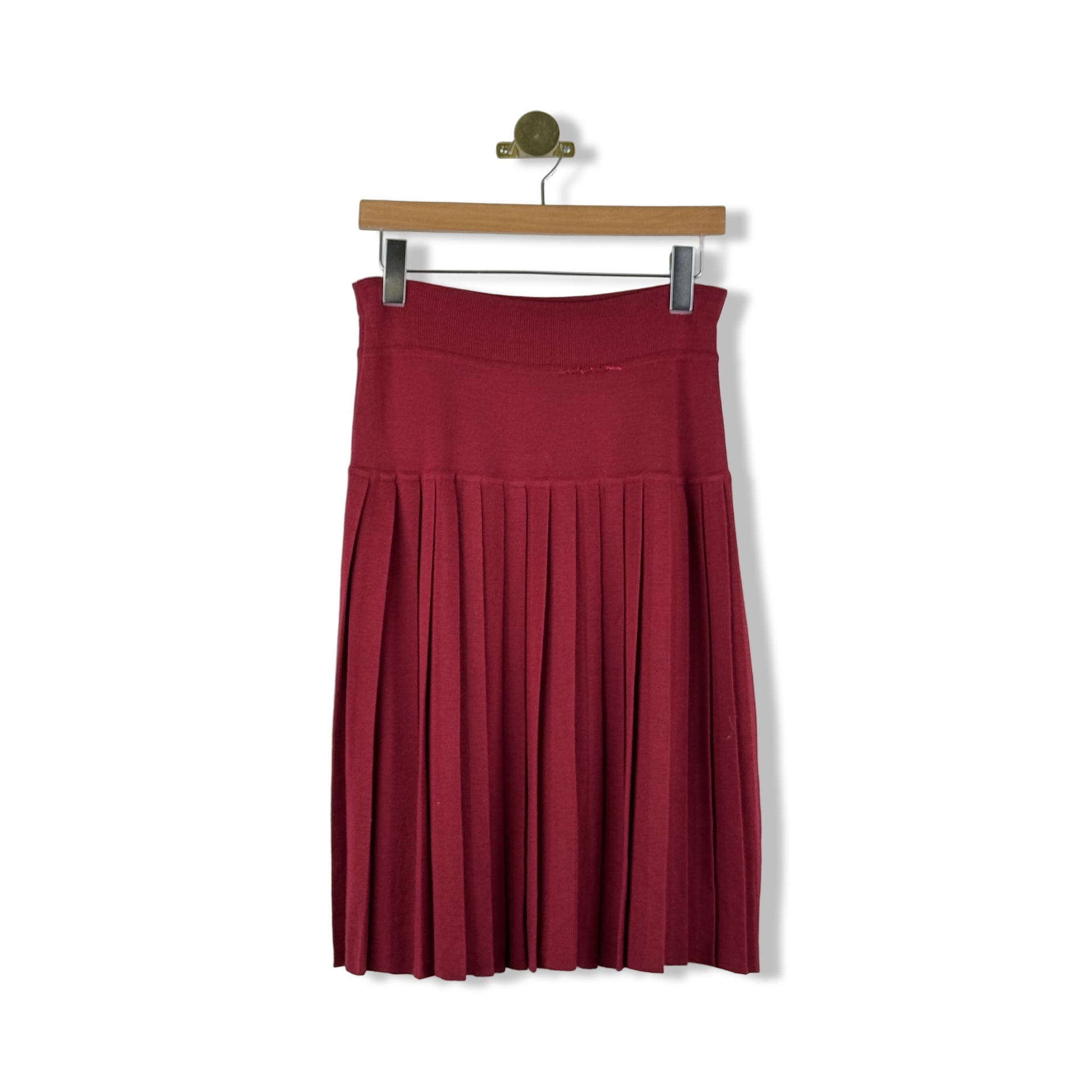 Vintage Celine Pleated Wool Skirt