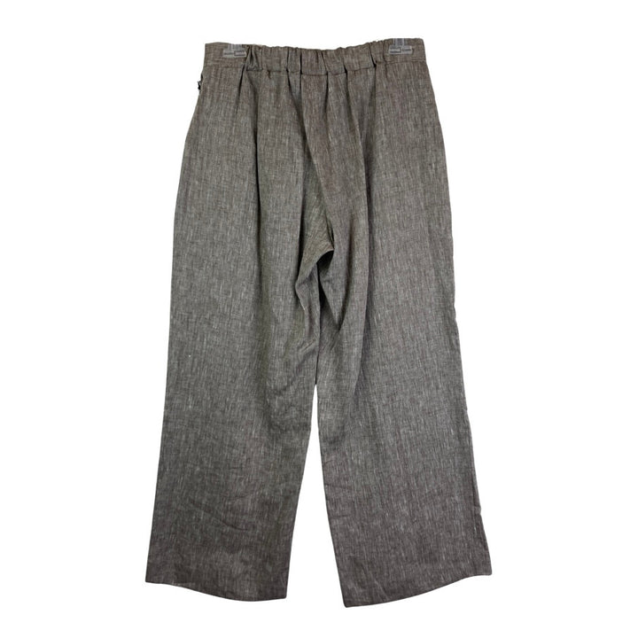 Kal Rieman Brown Linen Side Kick Pants-Back