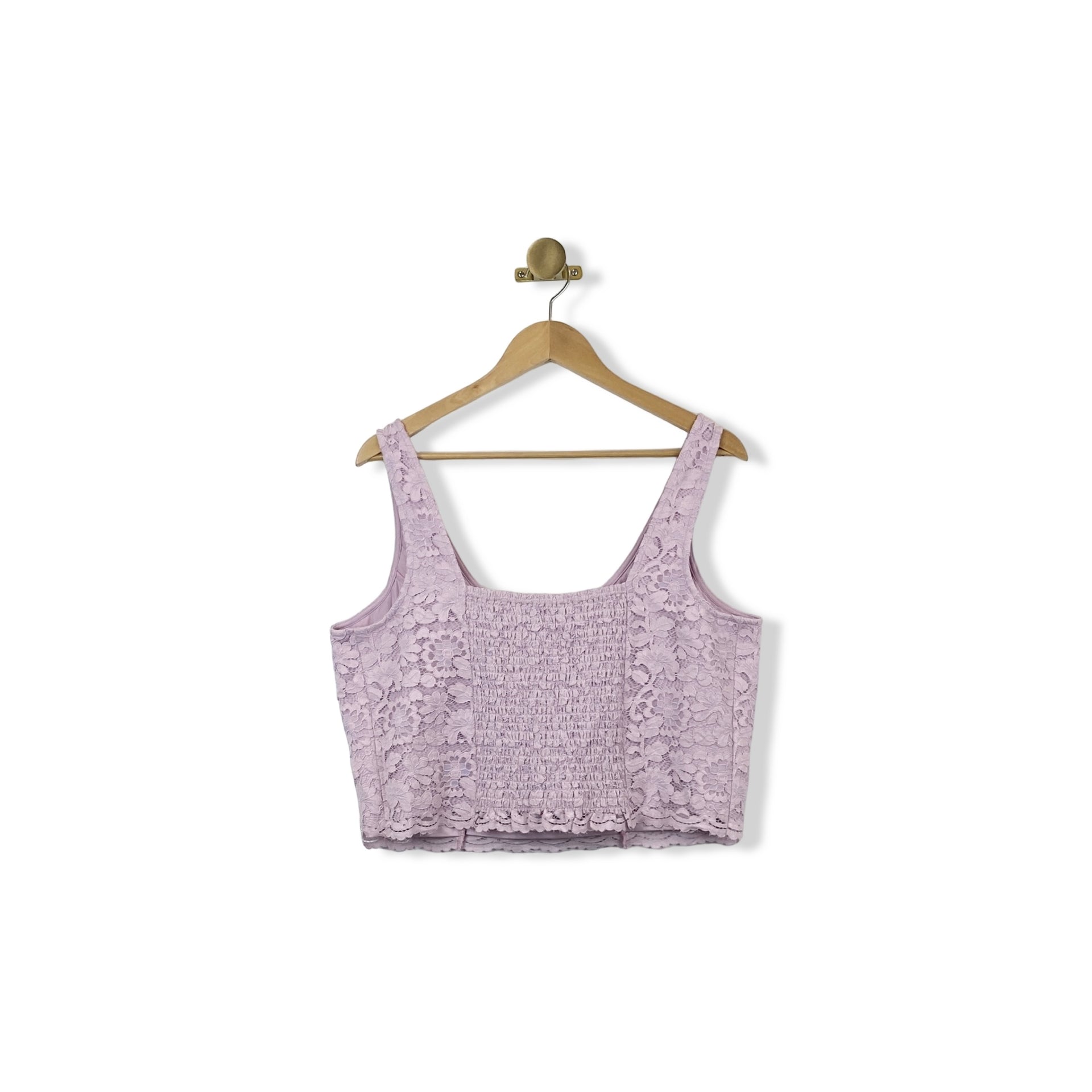 Eloquii Smocked Lace Top