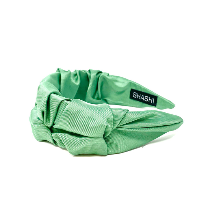 Shashi Green Knotted Headband - Side