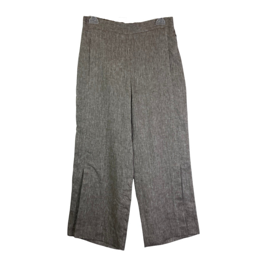 Kal Rieman Brown Linen Side Kick Pants-Thumbnail