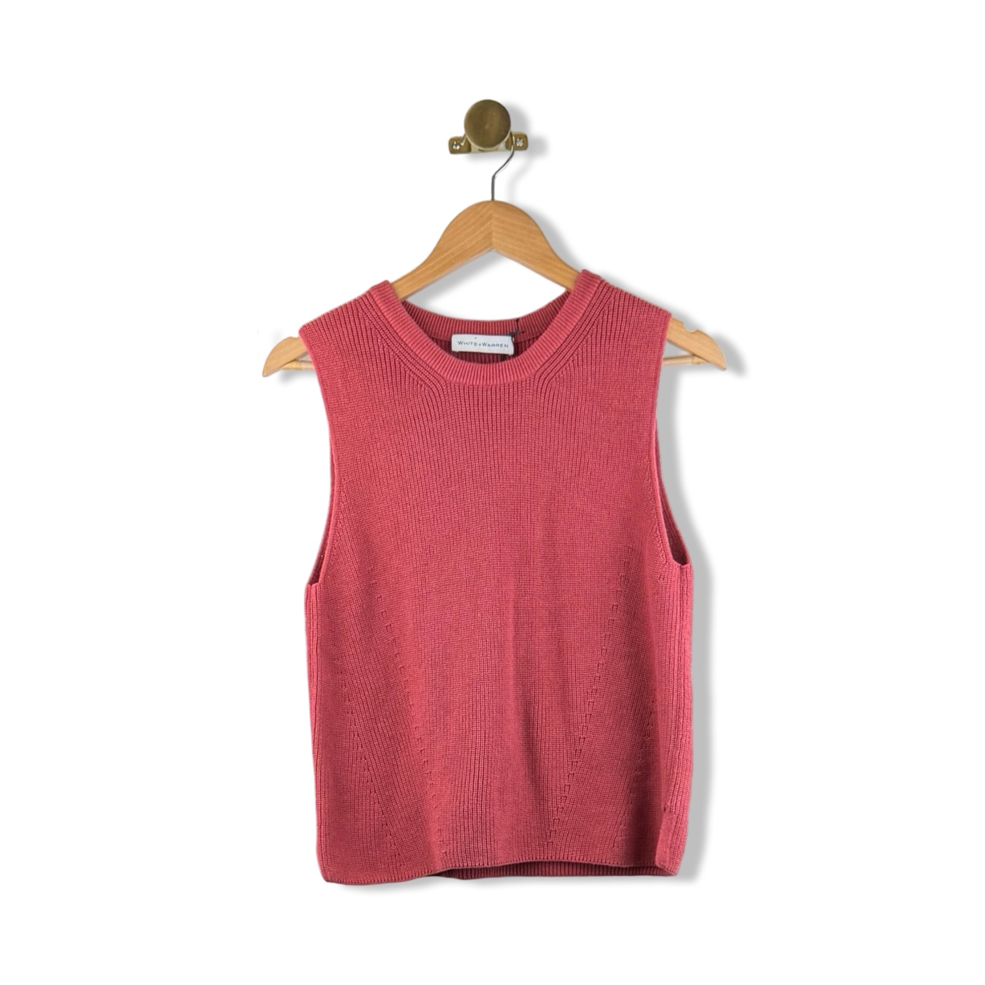 White + Warren Linen Blend Shell Tank