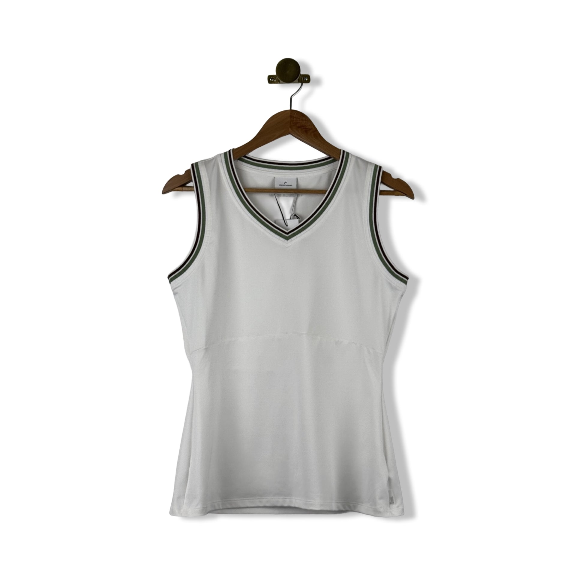 Veronica Beard x Head Spin Striped-Trim Tank Top