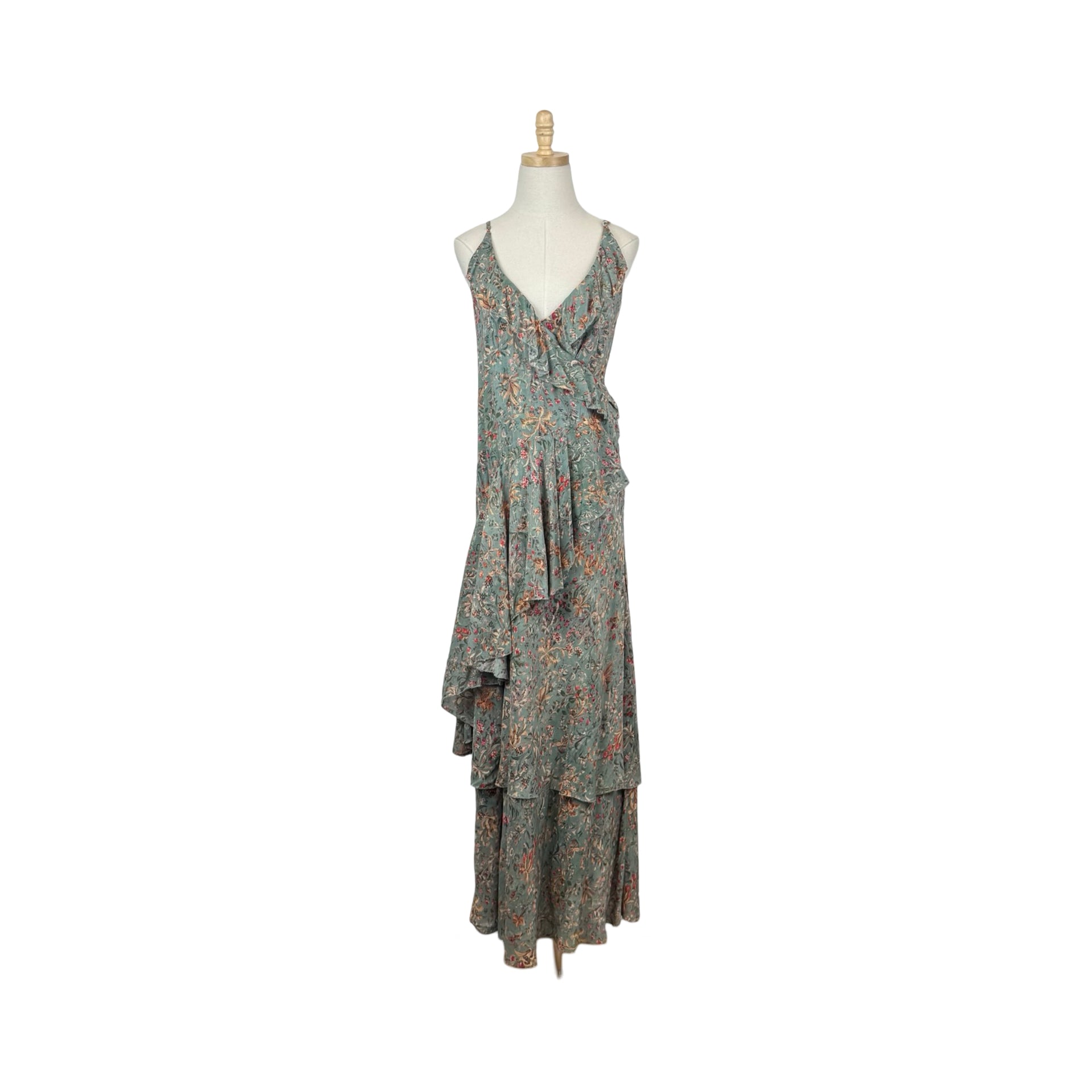 Floral Faux Wrap Dress