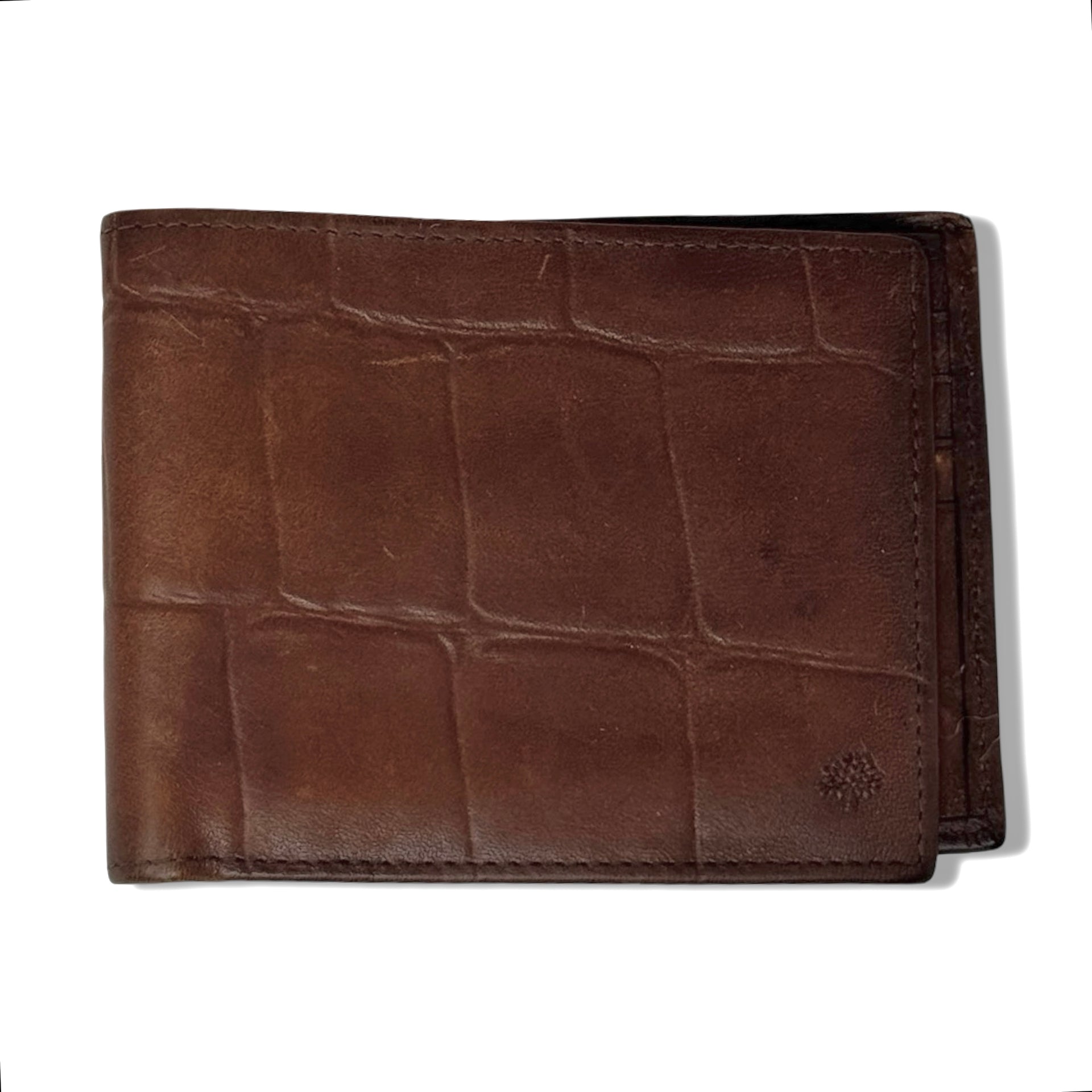 Mulberry Croc Embossed Bi-Fold Wallet
