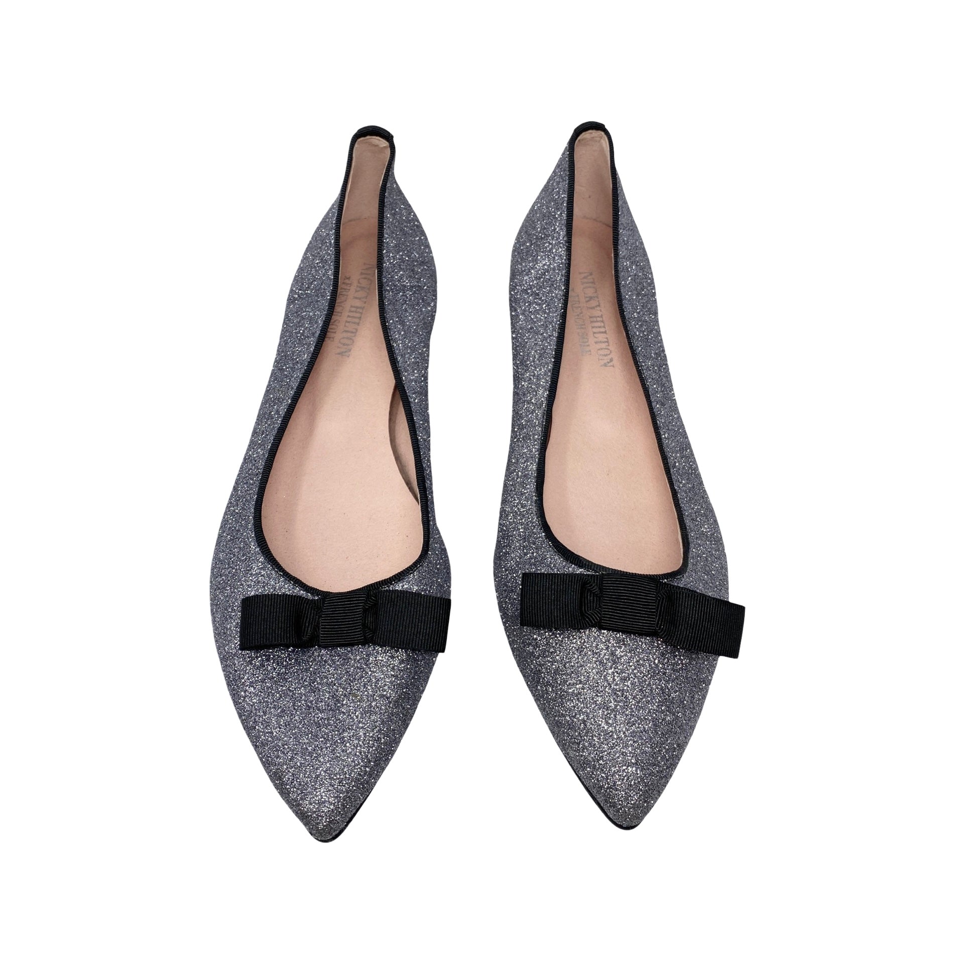 Nicky Hilton x French Sole Theodora Glitter Flats