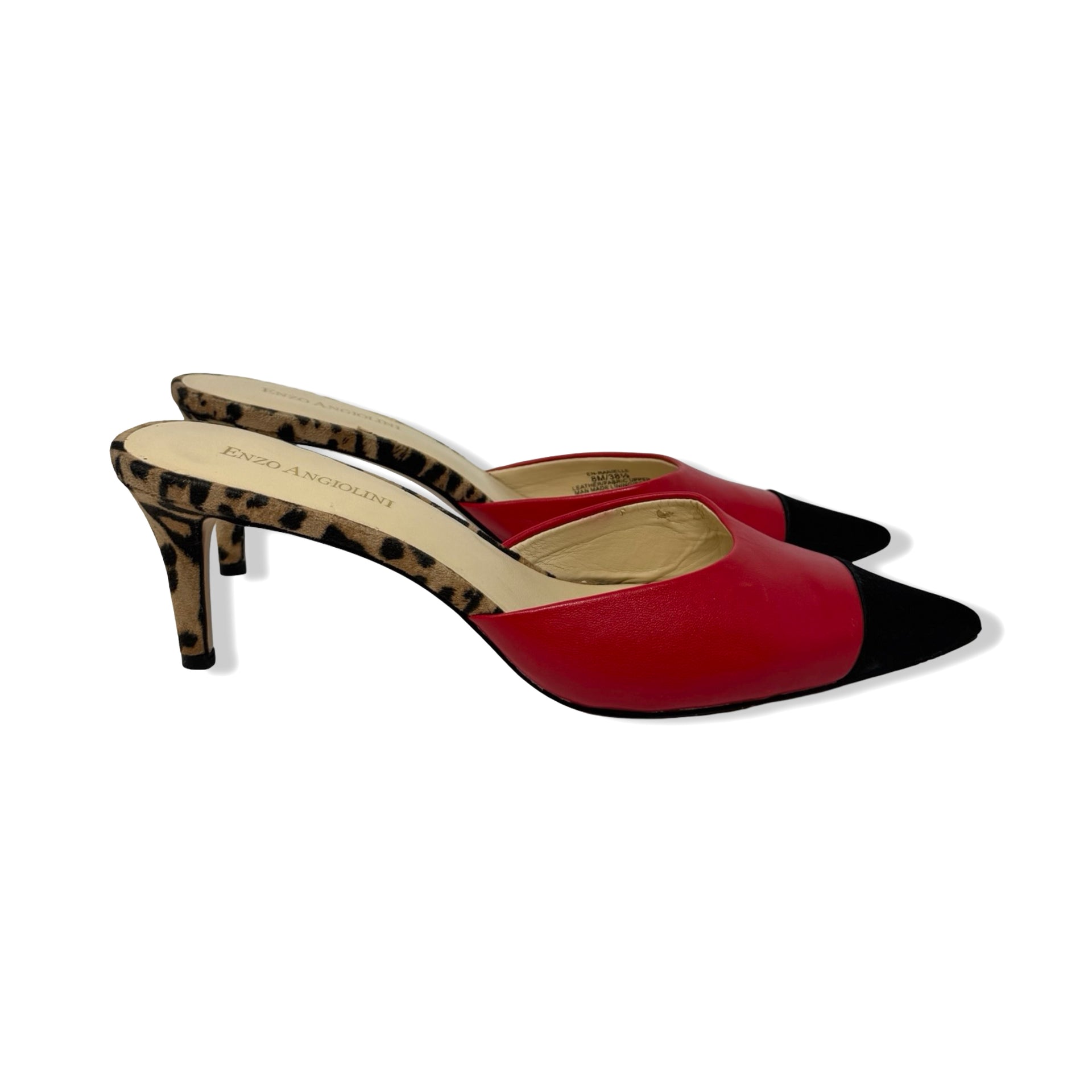 Enzo Angiolini Leopard Print Kitten Heels