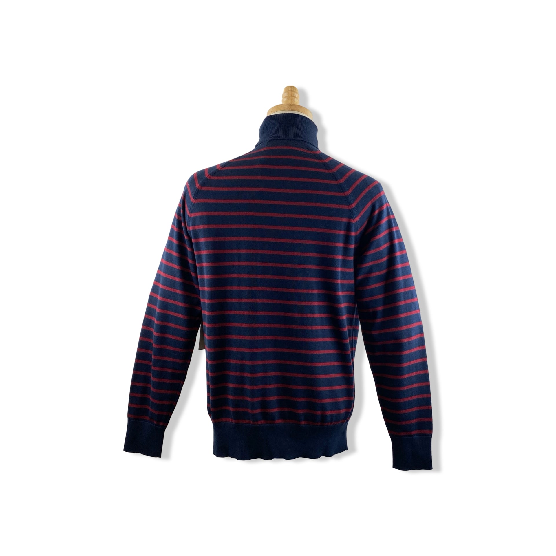 Brooks Brothers Mock Neck Striped Sweater