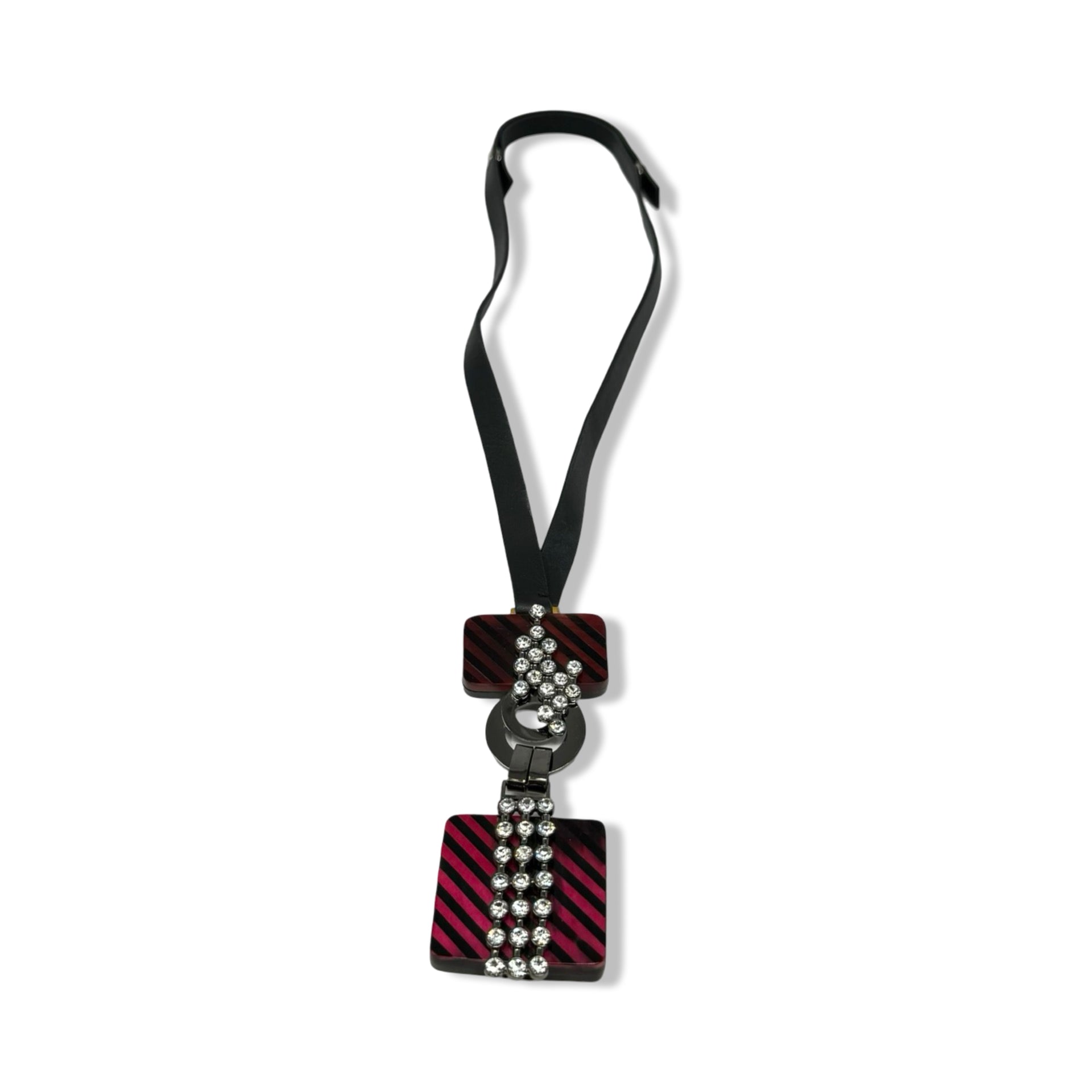 Marni Horn Strass and Diamante Pendant Necklace