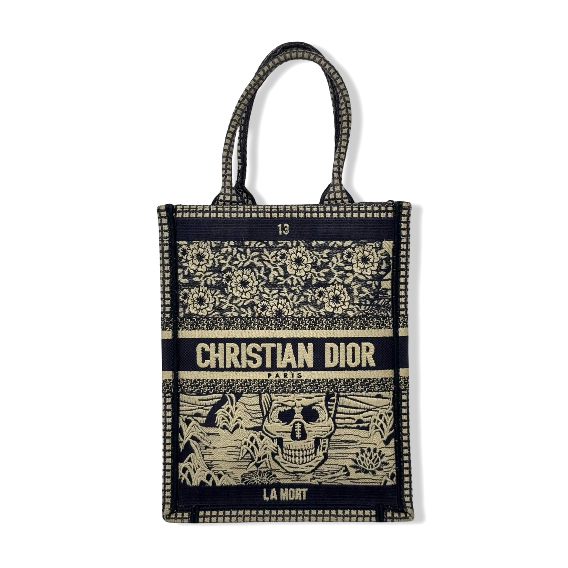 Christian Dior La Mort Vertical Book Tote