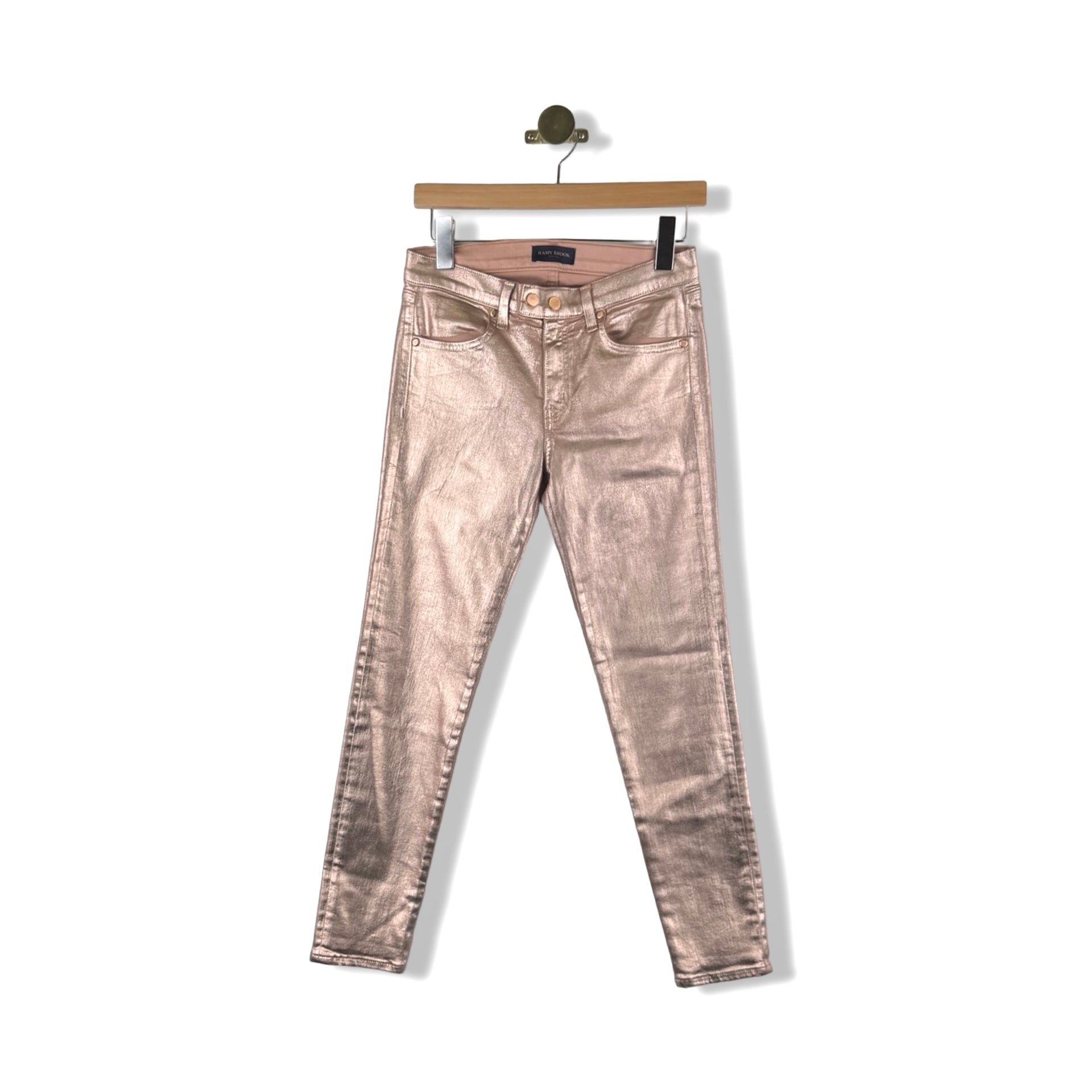 Ramy Brook Metallic Kate Straight Leg Pant
