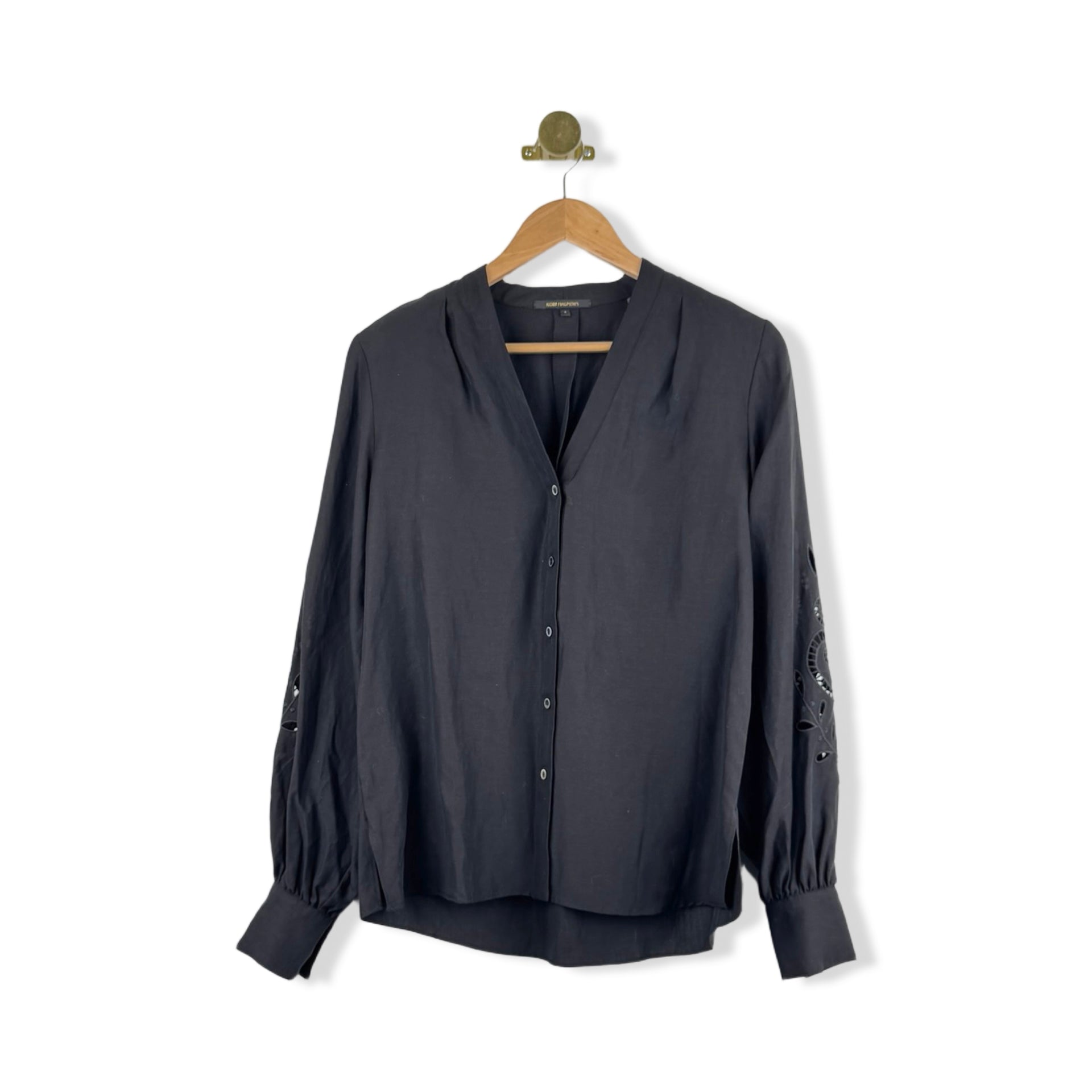 Kobi Halperin Button Down Eyelet Top