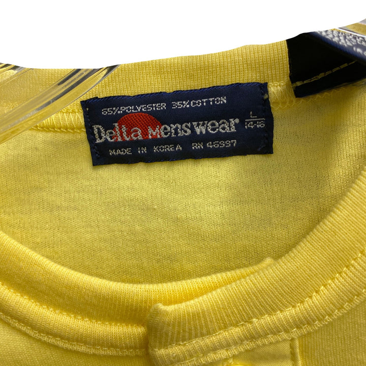 Vintage Delta Menswear Quarter Button T Shirt-Label