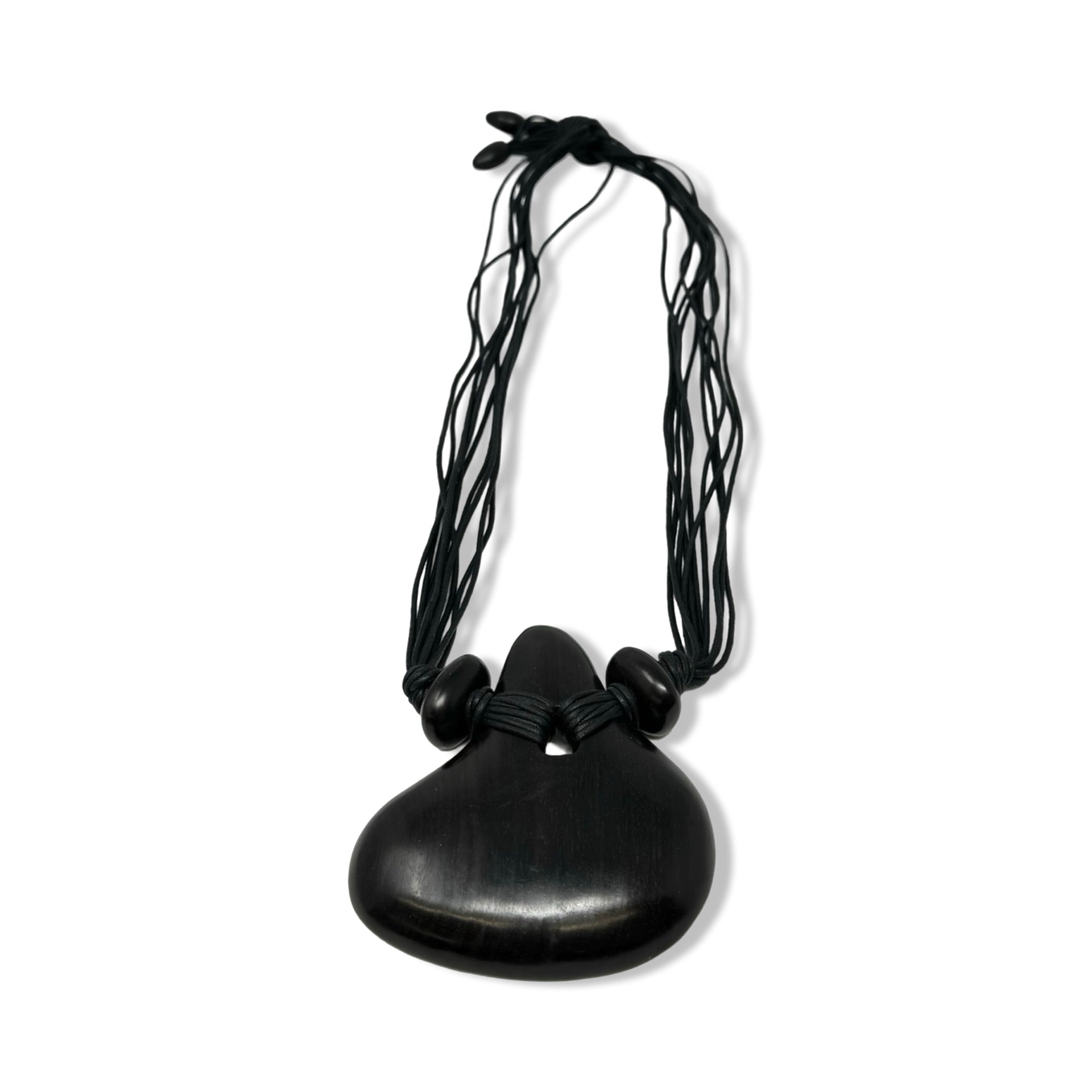 Gerda Lynggaard For Monies Multistrand Ebony Pendant Necklace