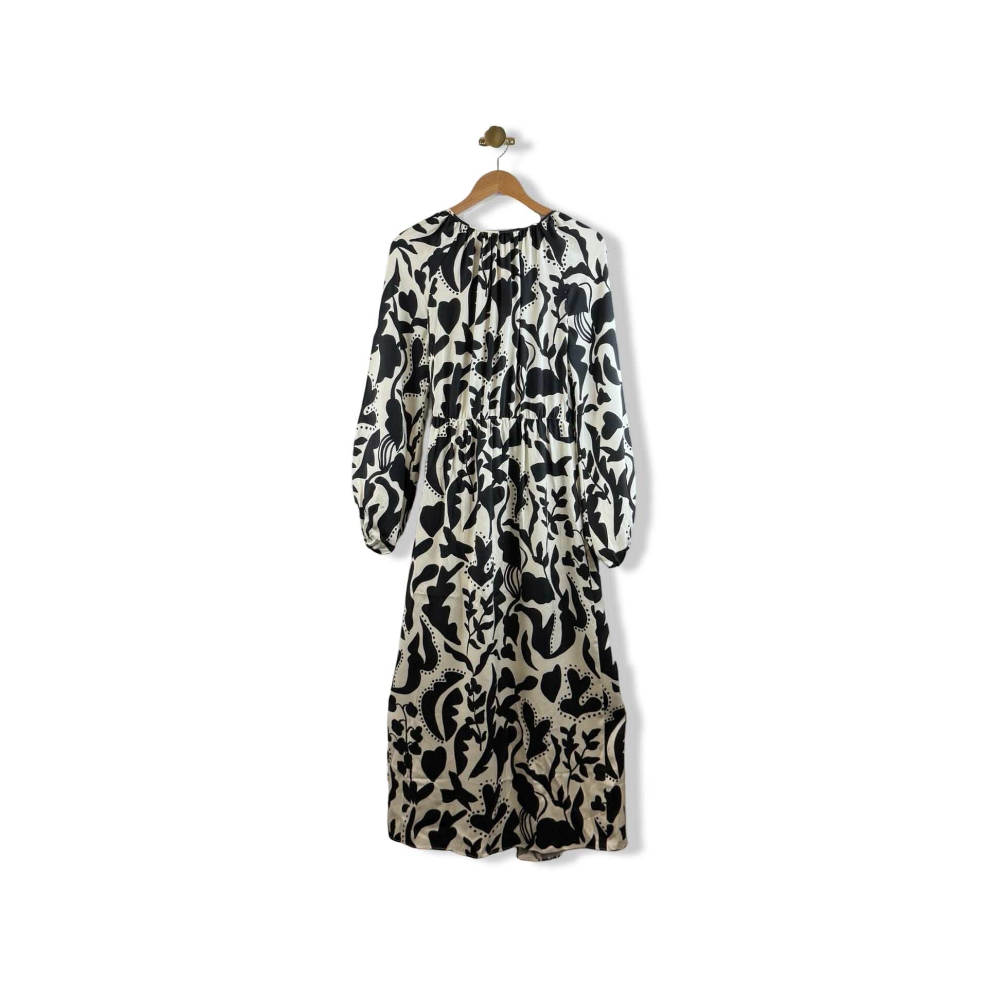 La Ligne Floral Tie Slit Maxi Dress
