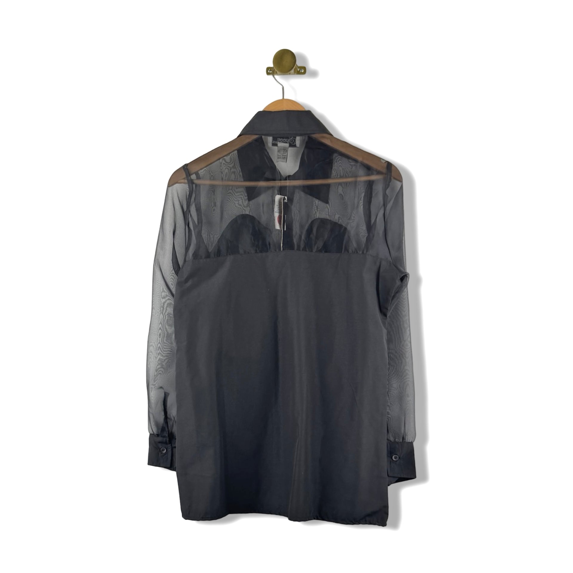 Spoon Jeans Sheer Button Up Shirt