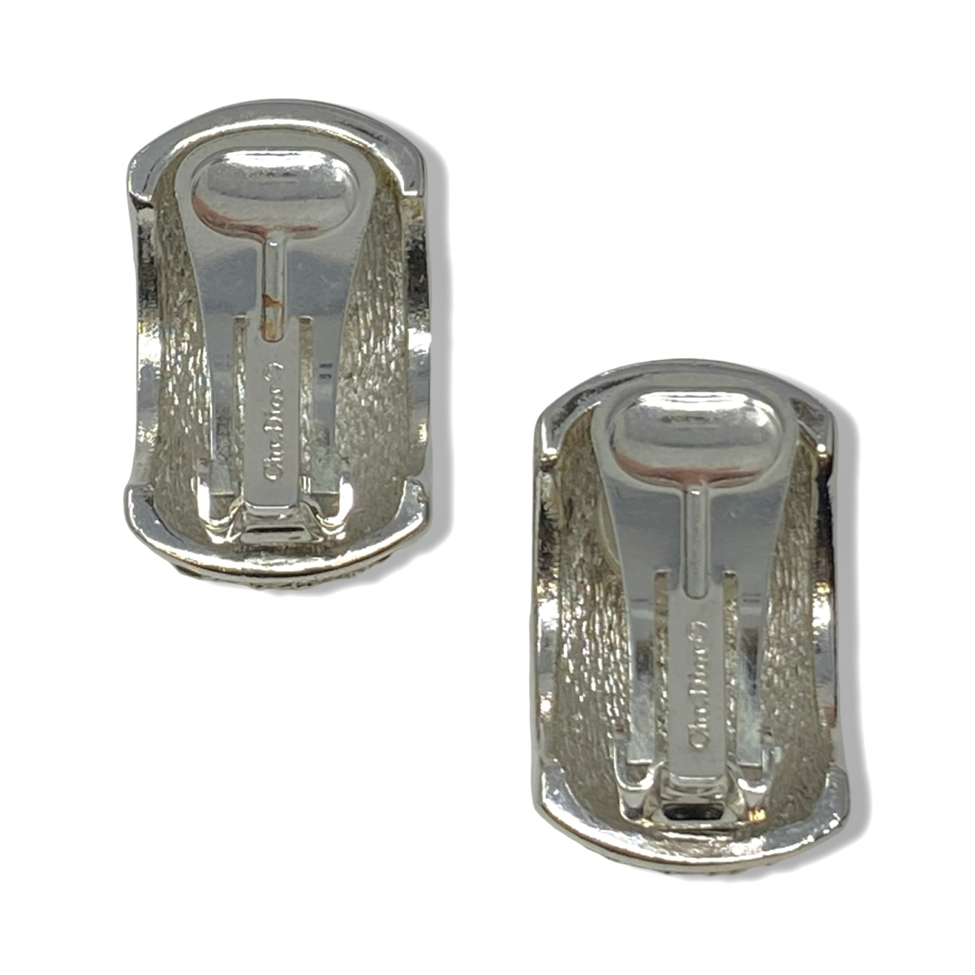 Vintage Christian Dior Rhinestone Clip On Earrings