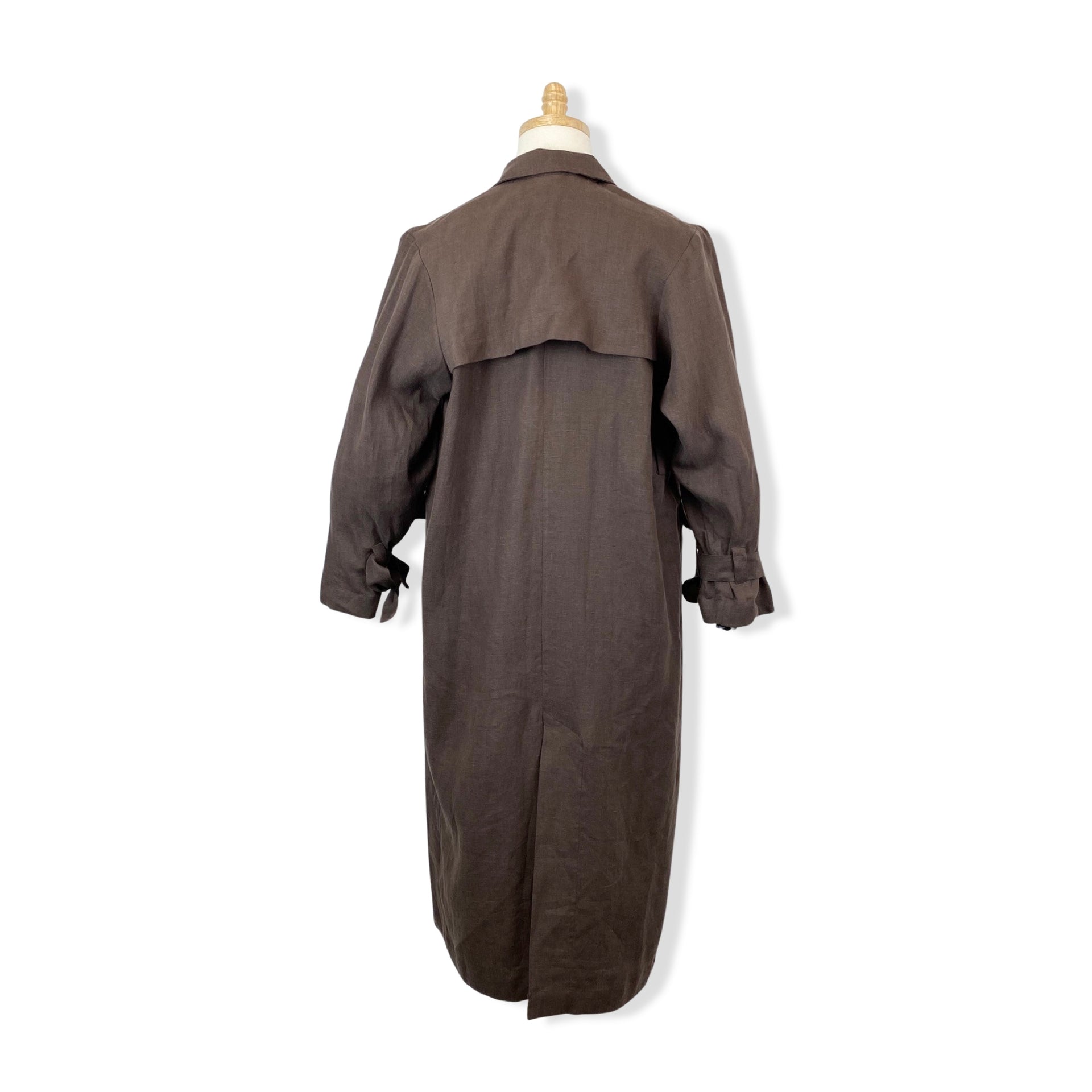 Black Ficus Lightweight Linen Coat