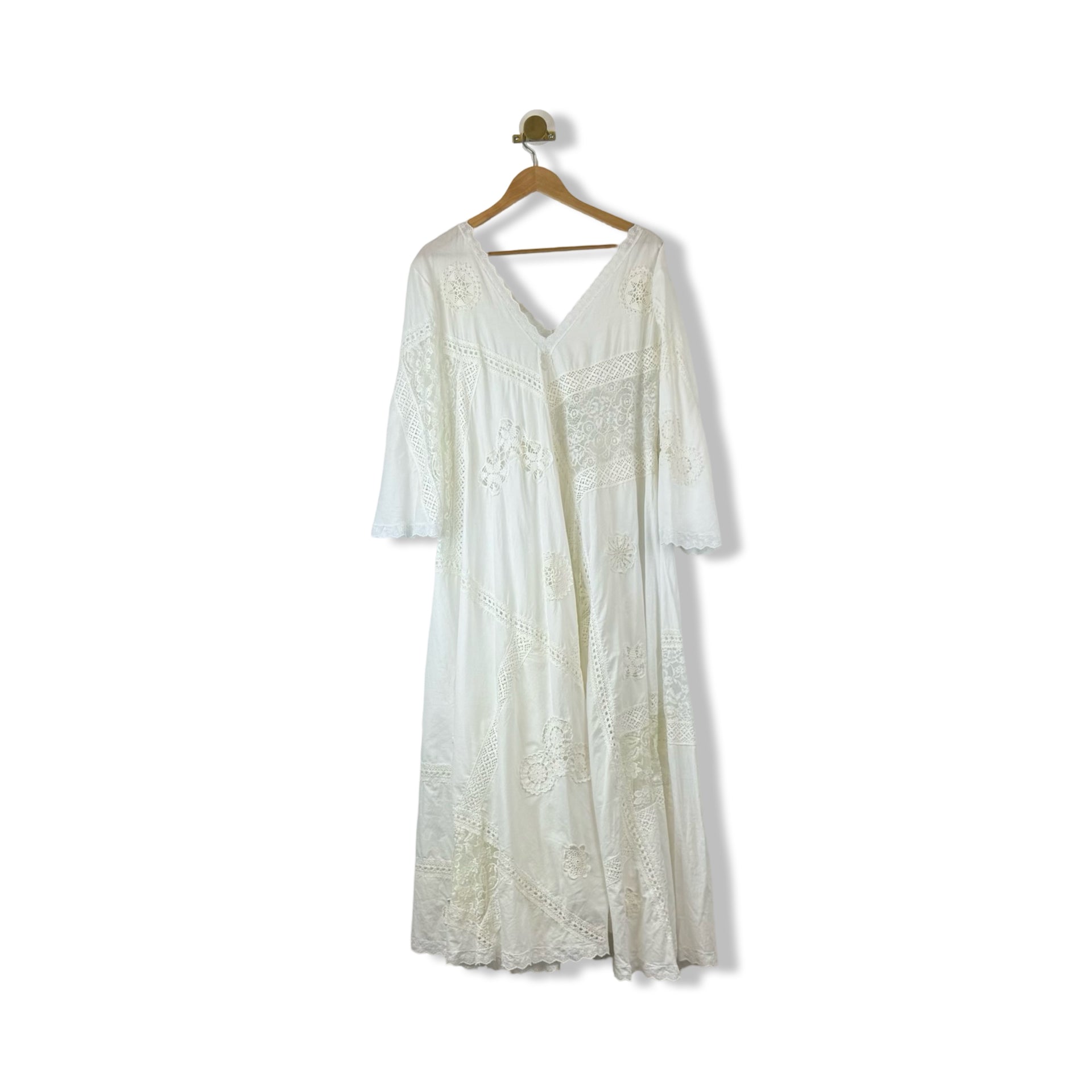 Vintage Lace Tunic Maxi Dress