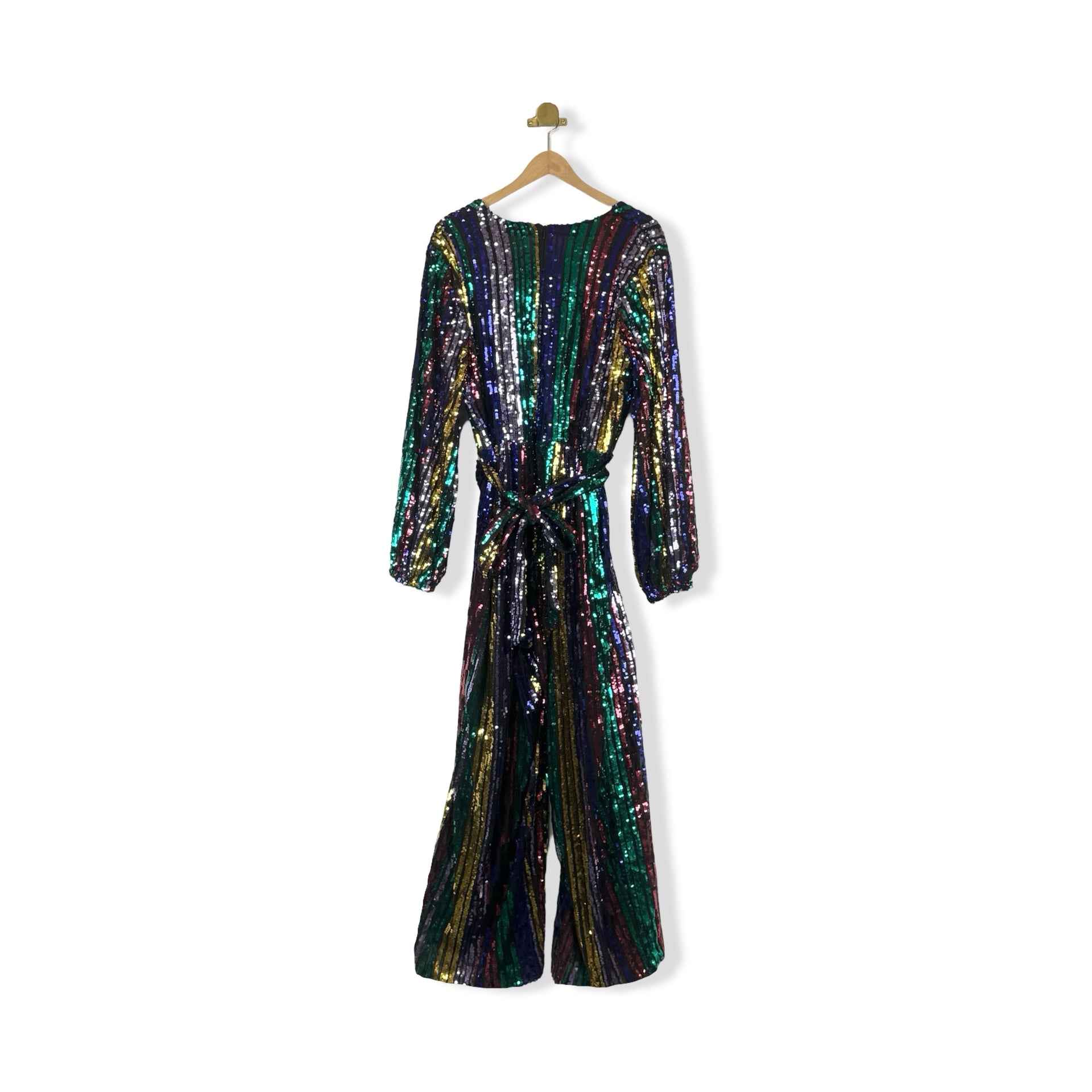 Eloquii Sequined Wrap Jumpsuit