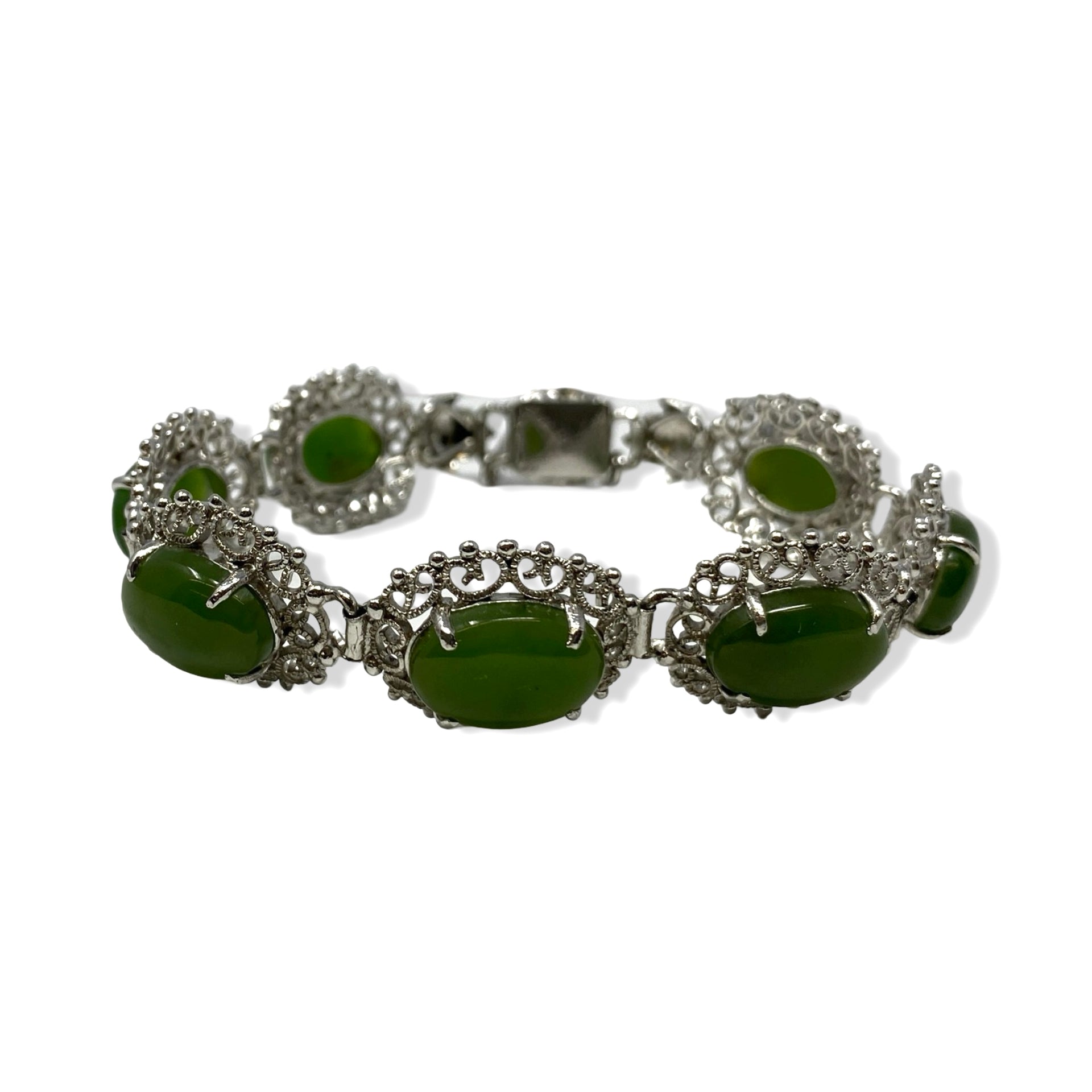 Green Connector Bead Bracelet