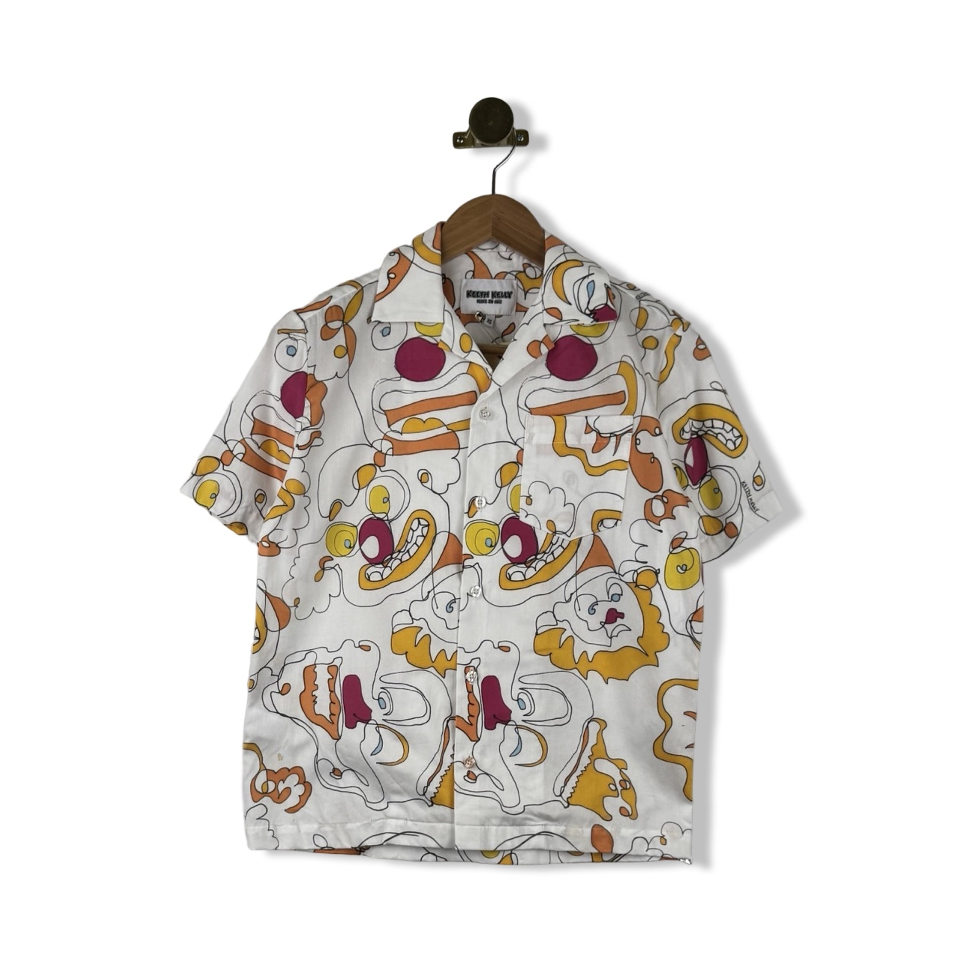 Keith Kelly Patterned Short Sleeve Button Down