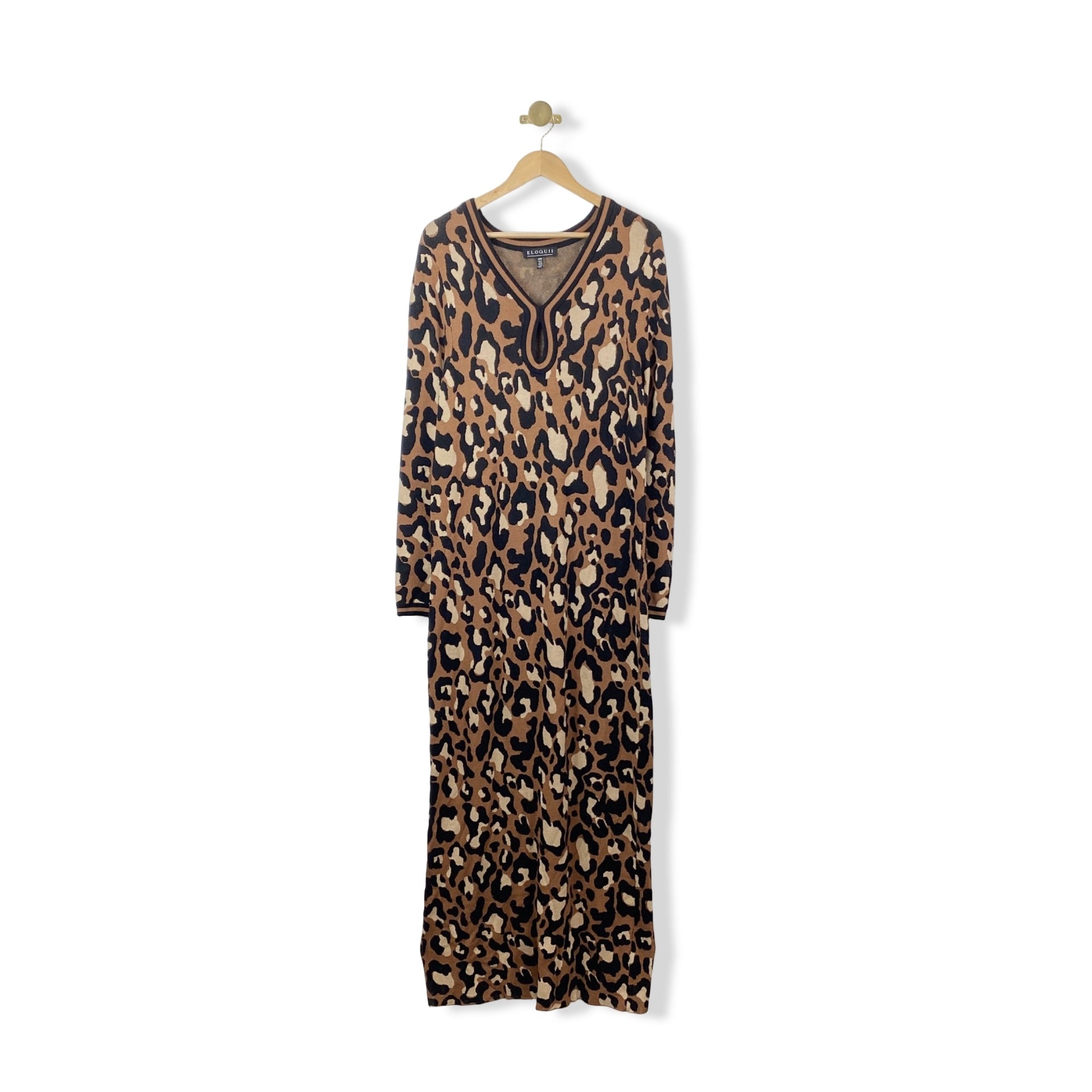 Eloquii Leopard Print Sweater Dress