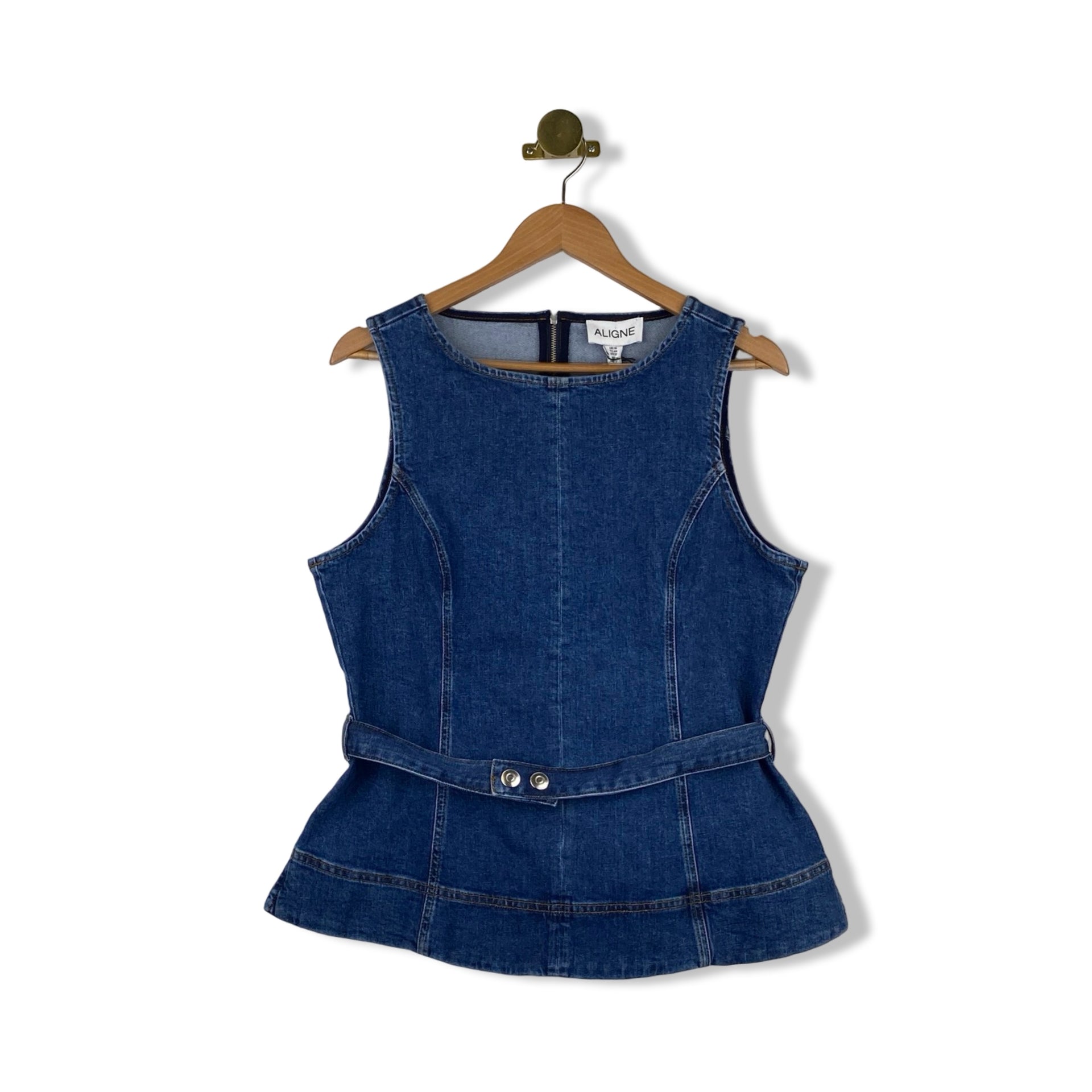 ALIGNE Trish Denim Belted Top