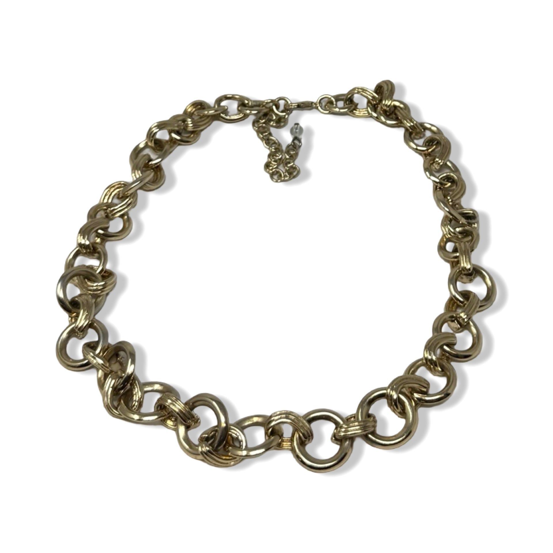 Link Chain Textured Necklace