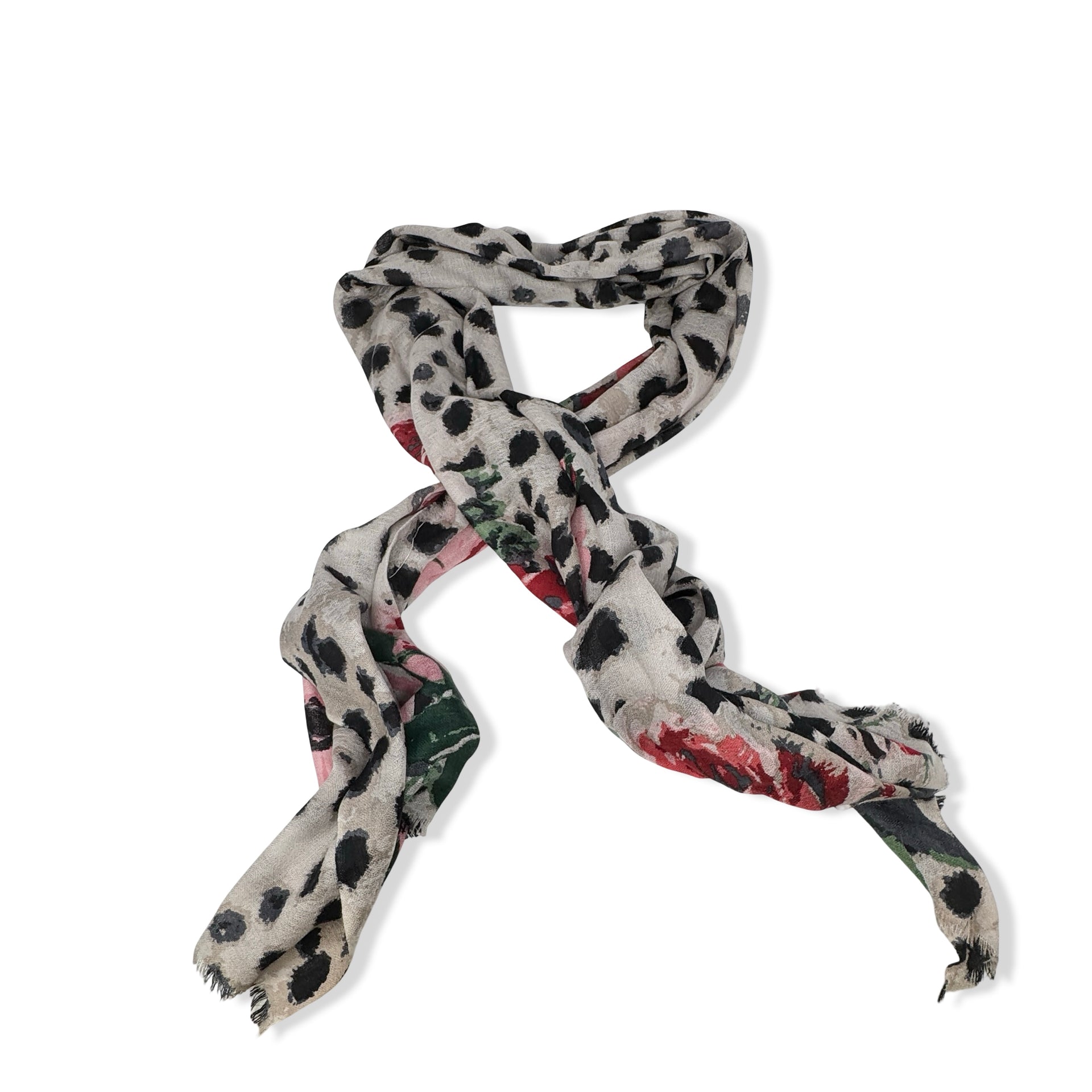 Cheetah Rose Print Scarf