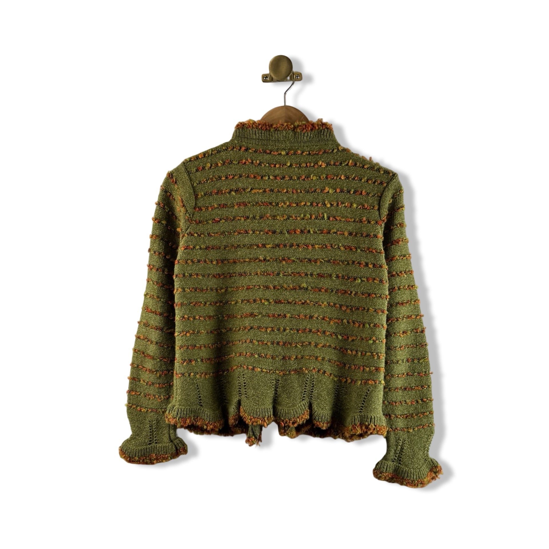 Vintage Bebhinn Marten Textured Ruffle Cardigan