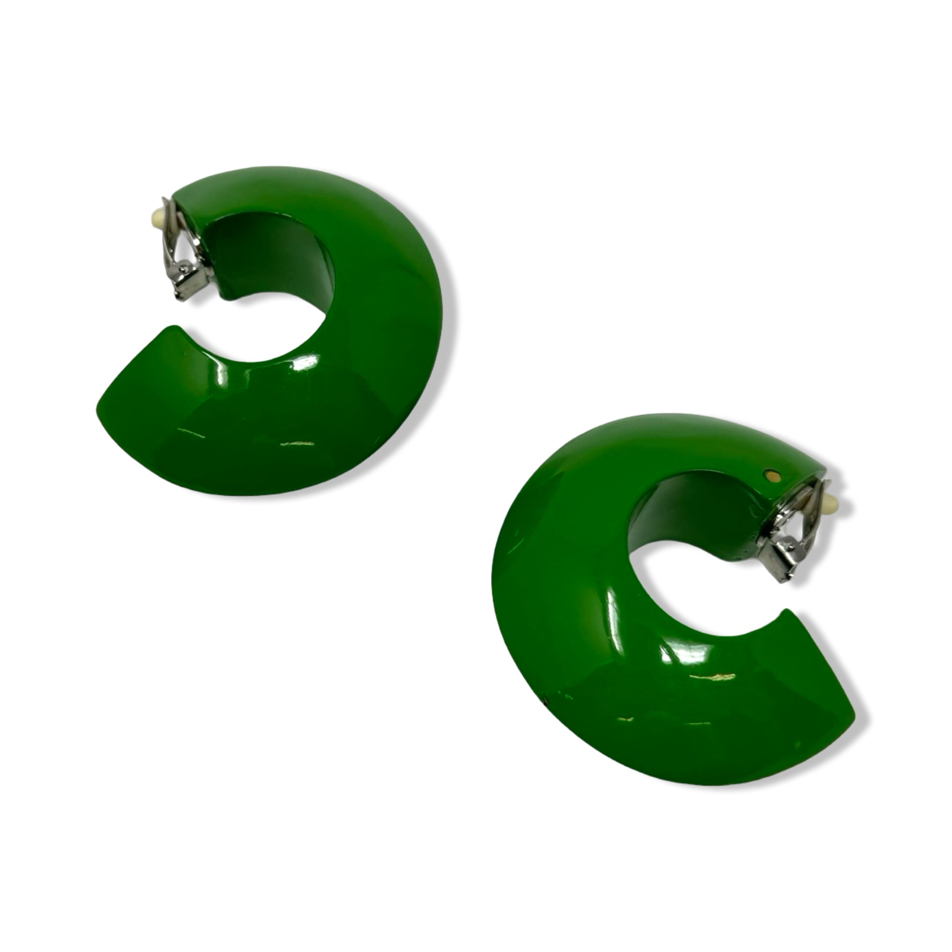 Marni Enameled Metal Clip Earrings