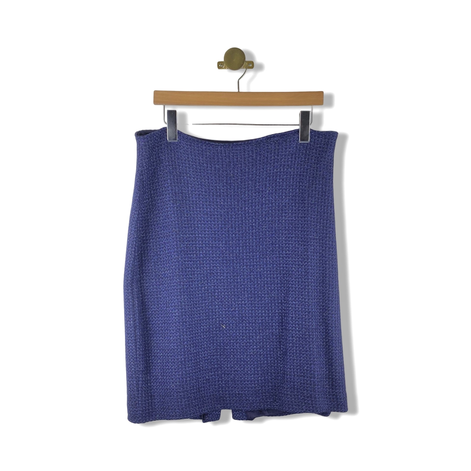 St. John Metallic Tweed Mid Skirt