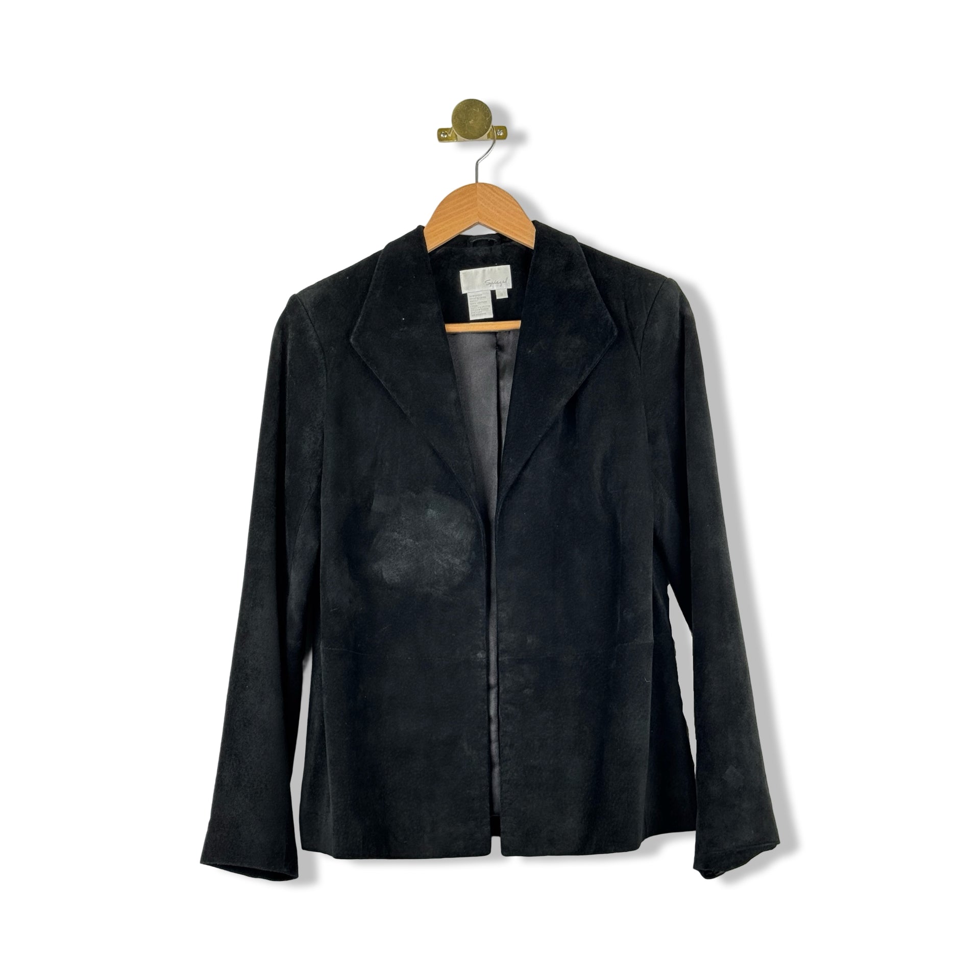 Vintage Spiegel Suede Open Front Blazer