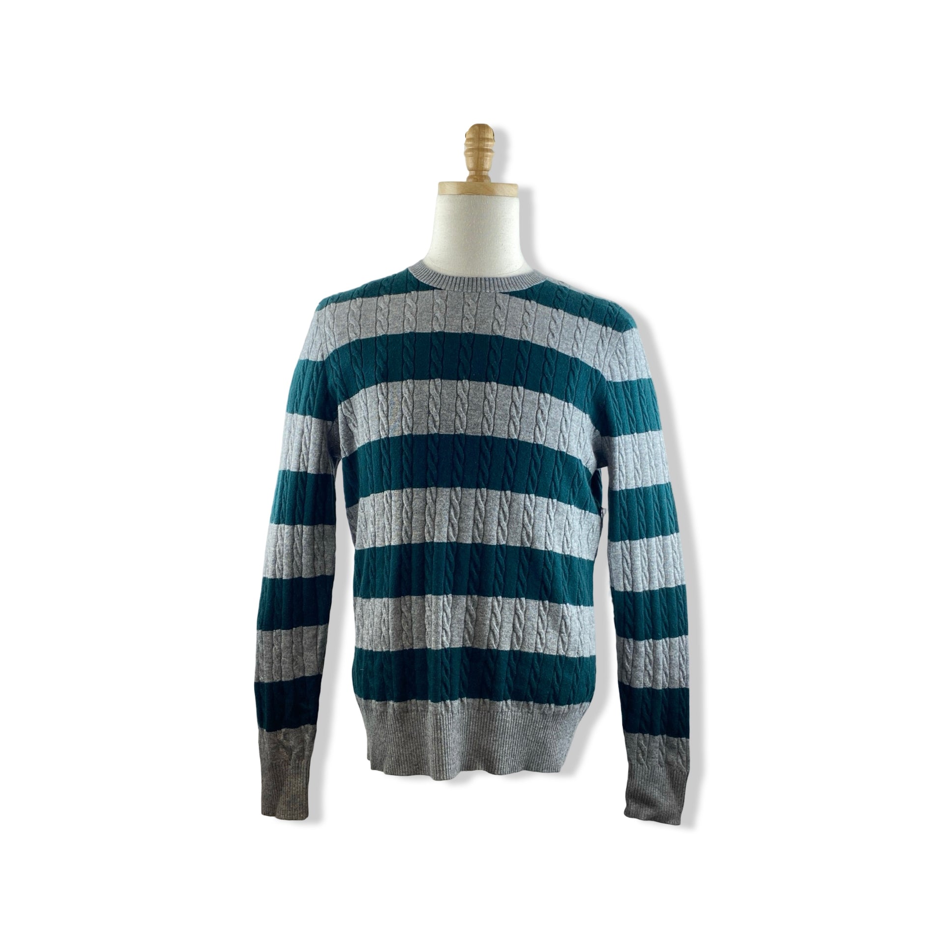 Brooks Brothers Cashmere Striped Rugby Crewneck