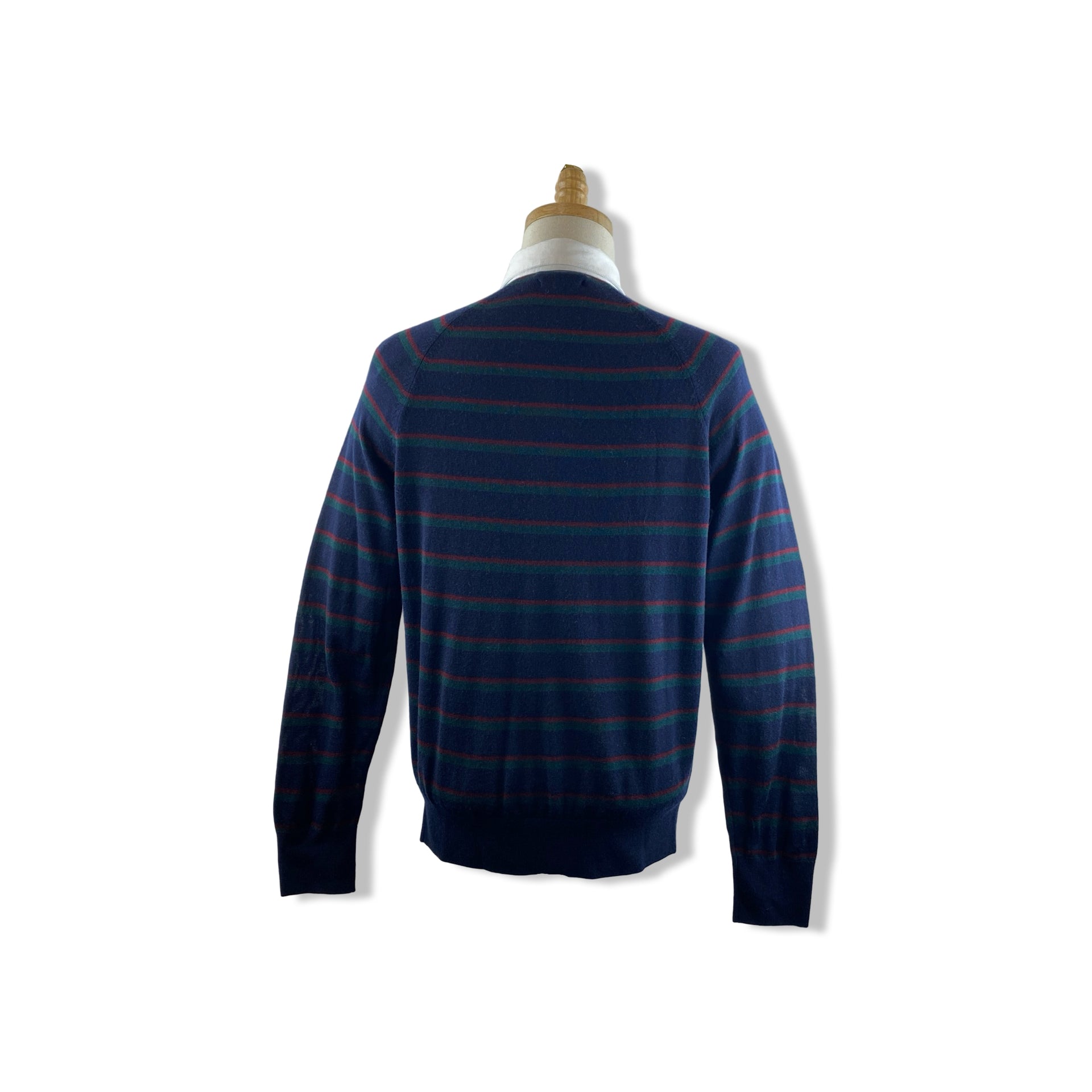 Brooks Brothers Striped Collared Sweater