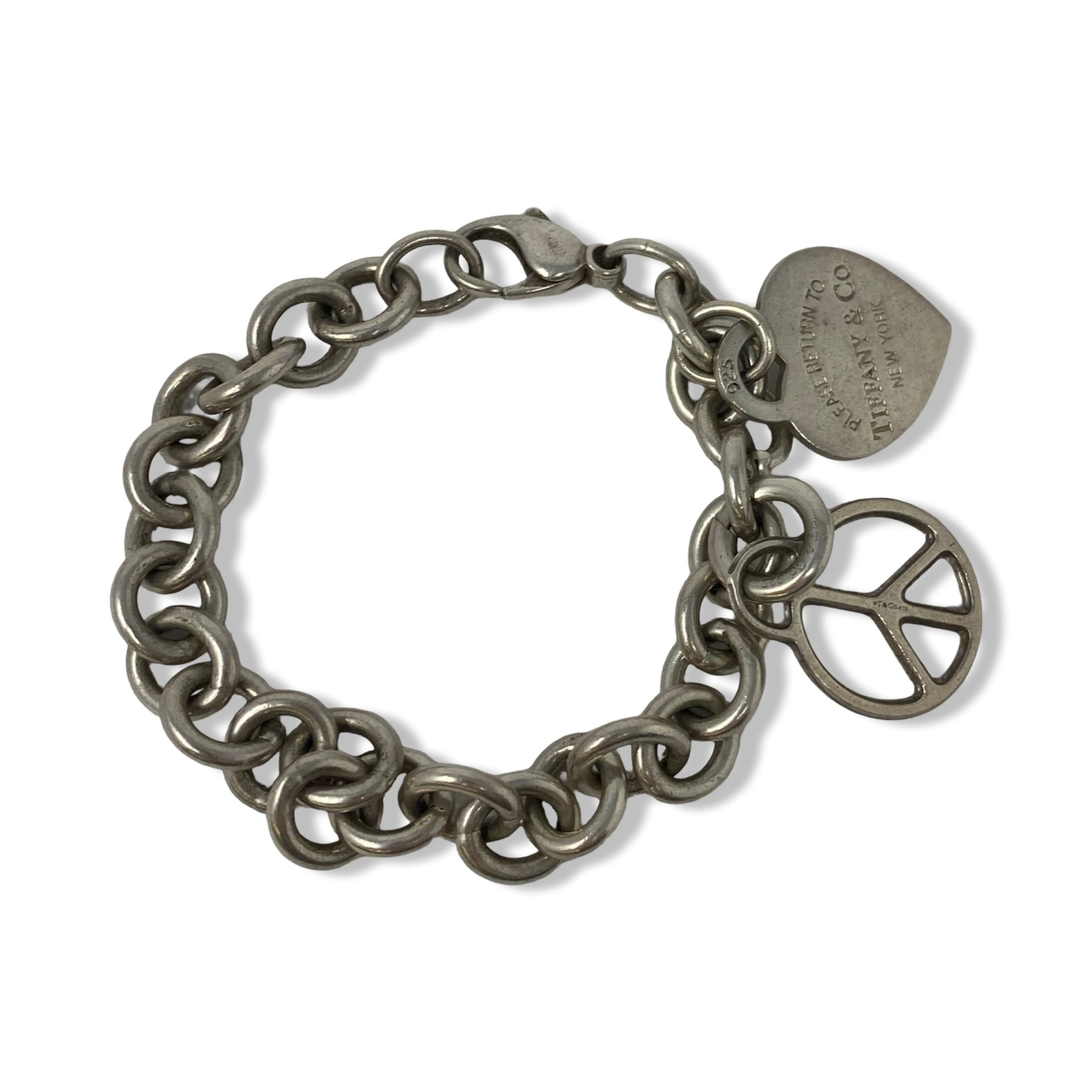 Tiffany & Co. Return To Tiffany Peace Charm Bracelet