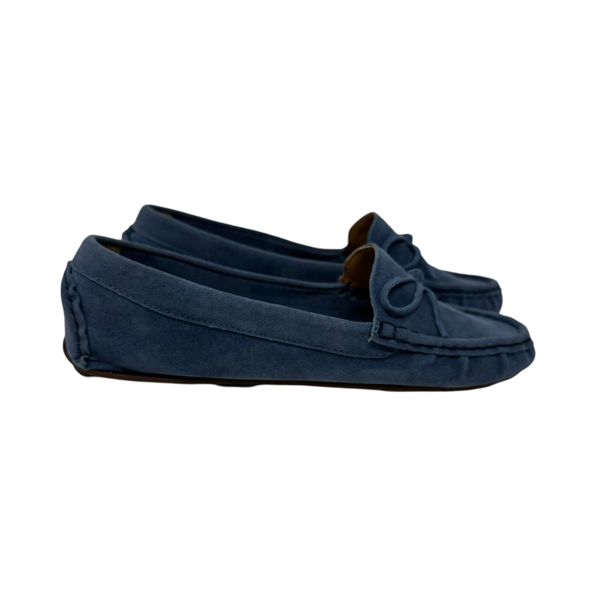 ANACAPRI Suede Driving Shoes With Bow