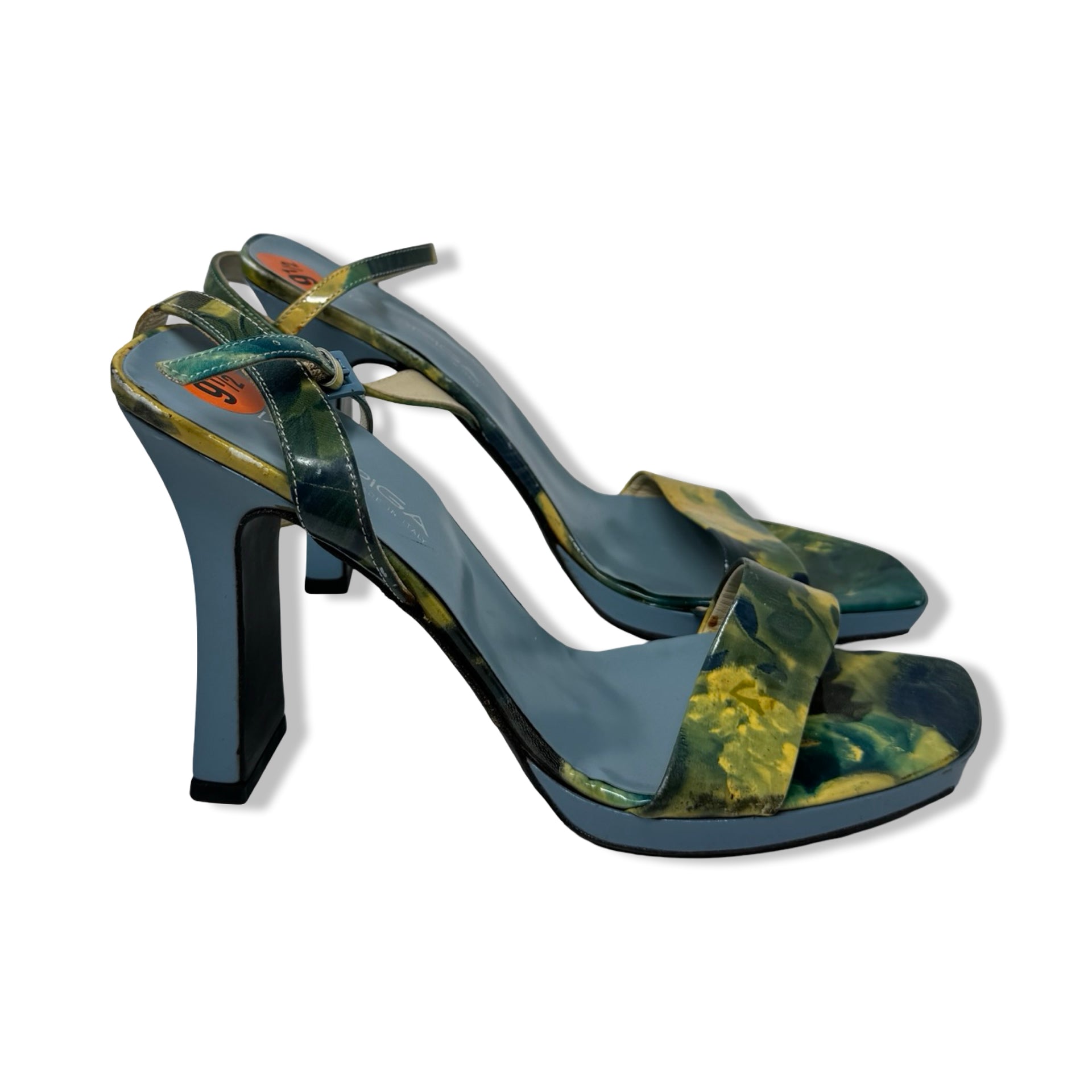 Via Spiga Watercolor Strap Heel