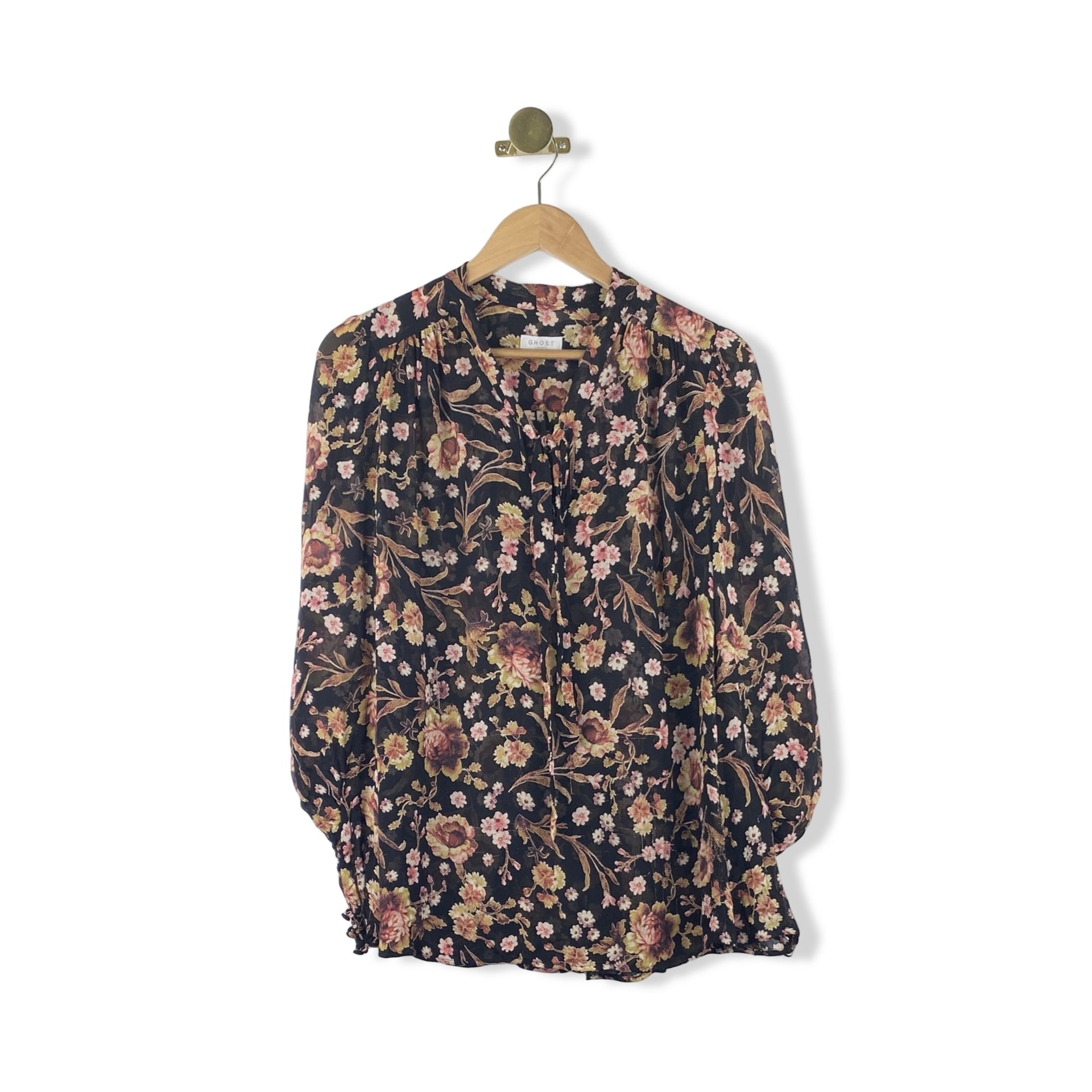 Ghost London Floral Sheer Top