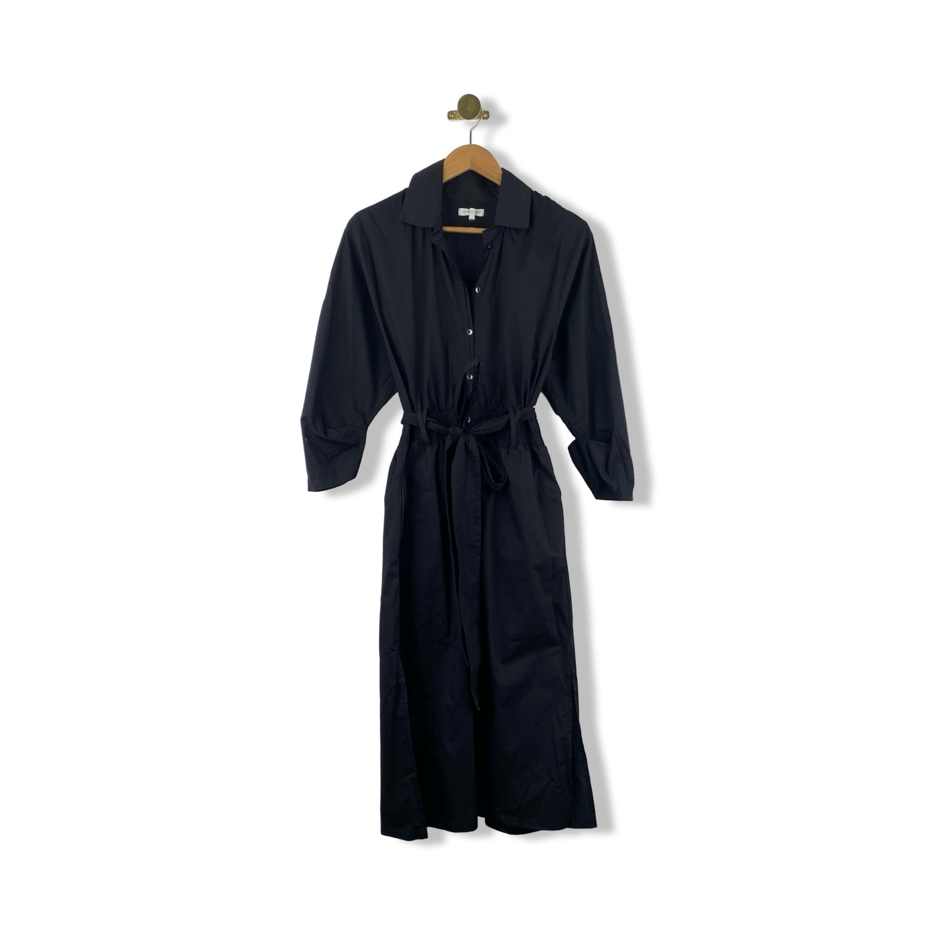 Grey State Belted Shirt Dress