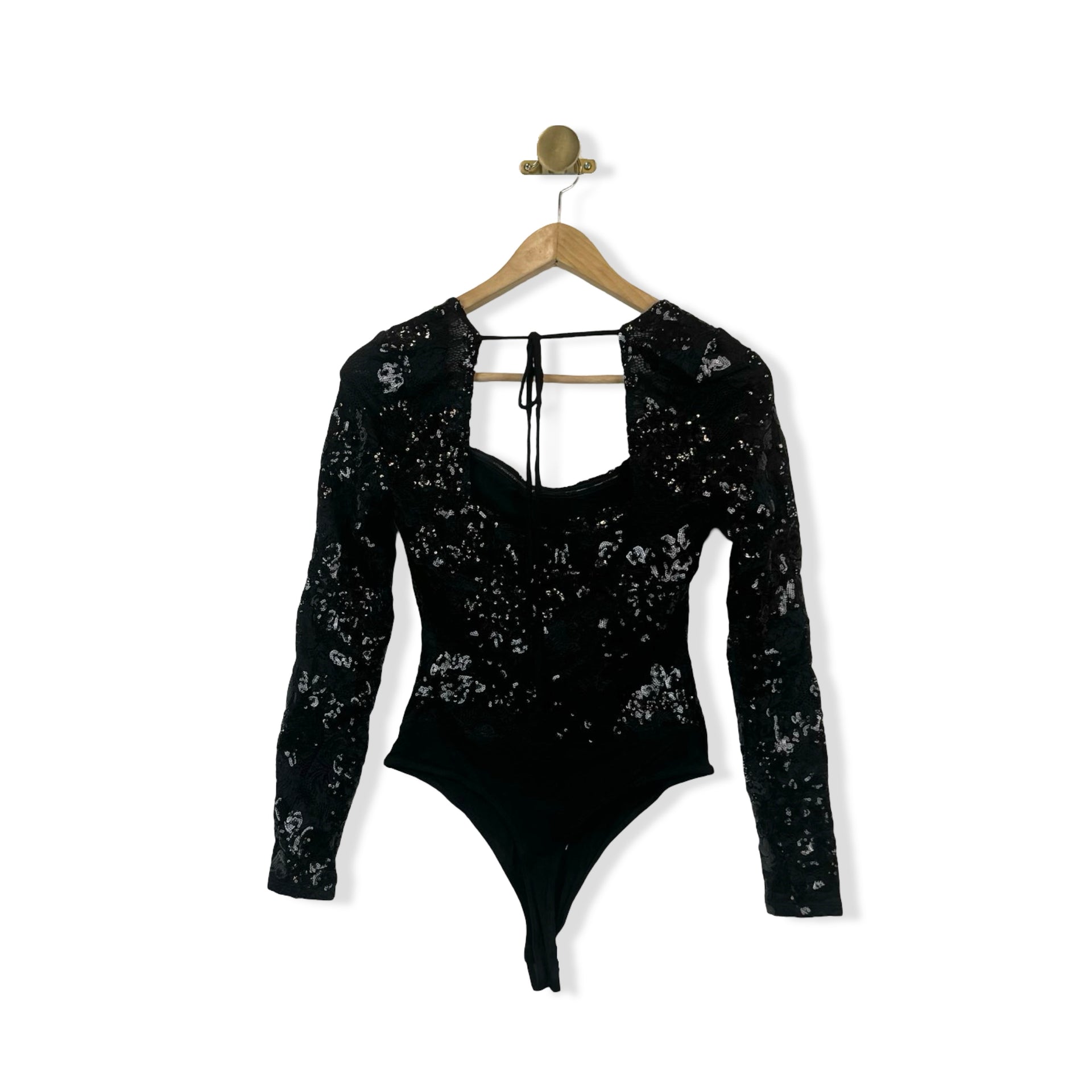 Fore Sequined Lace Bodysuit