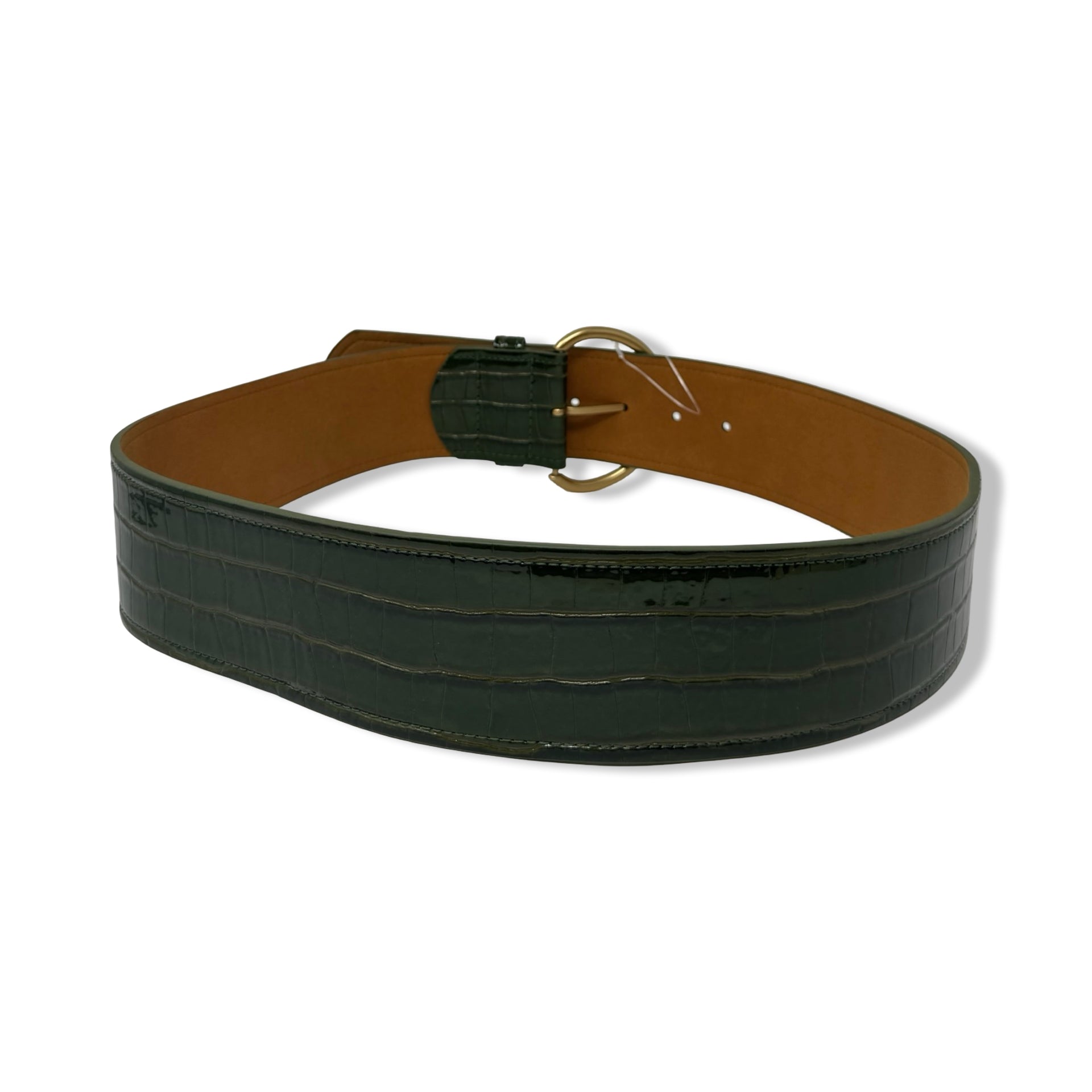 Linea Pelle Wide Patent Leather Belt