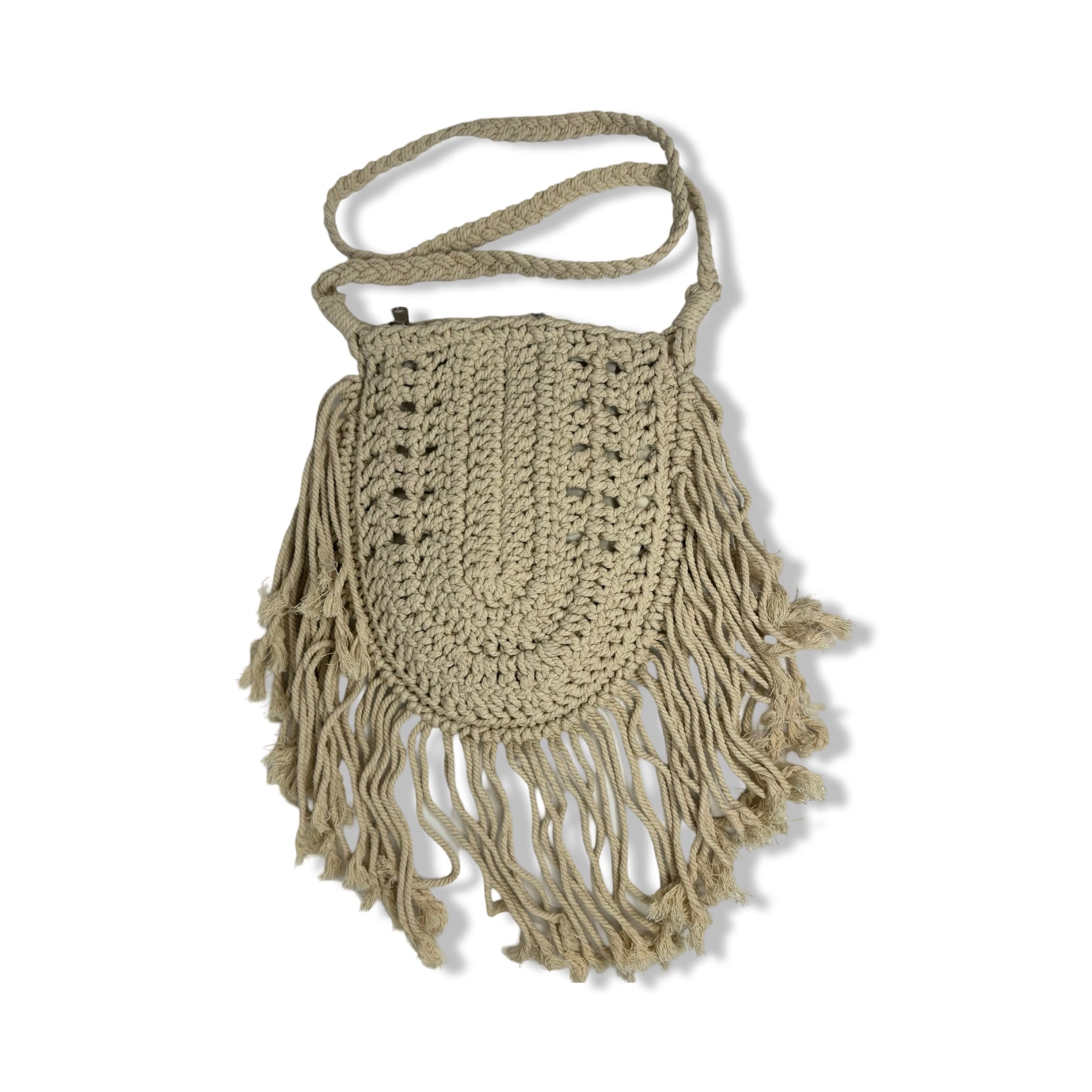 Crochet Fringe Crossbody Bag