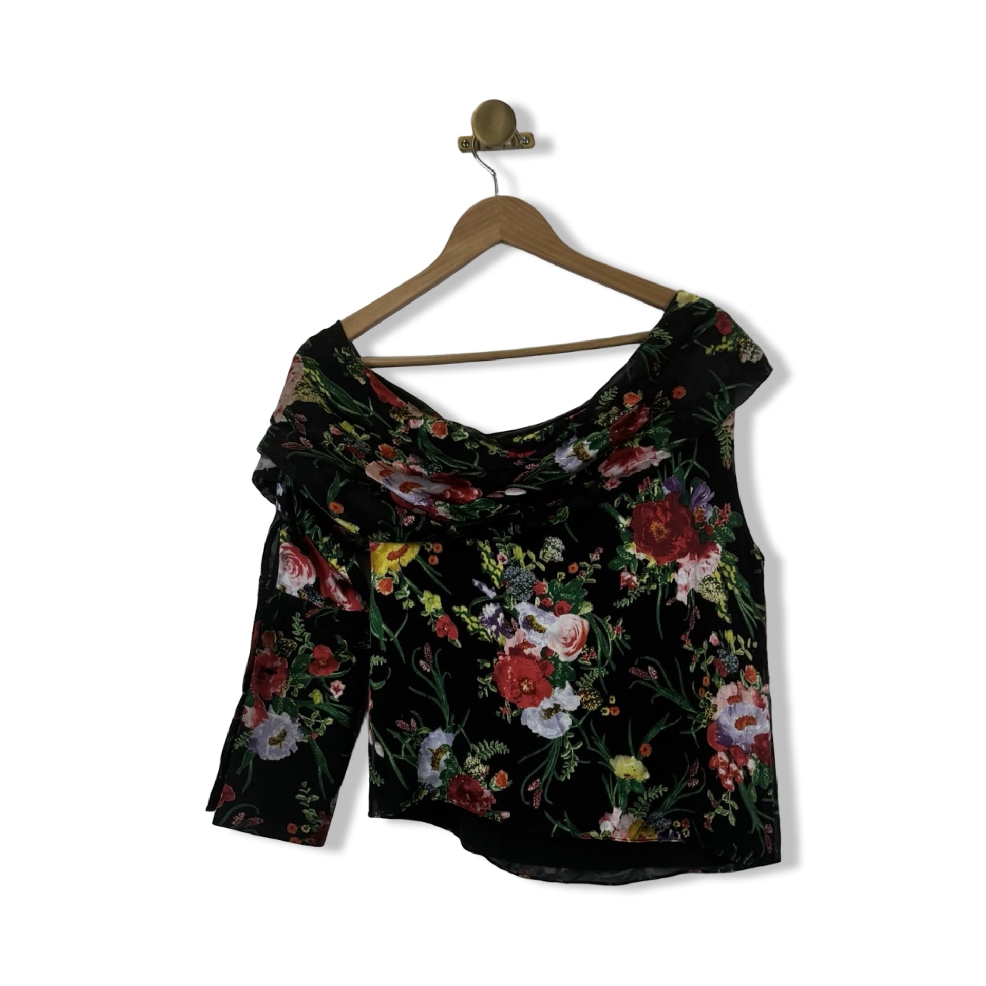 Alice and Olivia Burnout Asymmetric Blouse