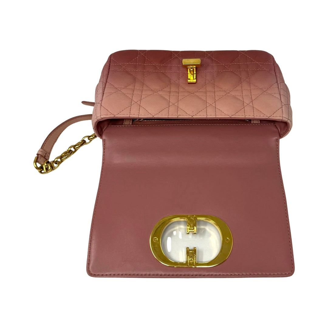 Christian Dior Lambskin Gradient Small Caro Bag-Open