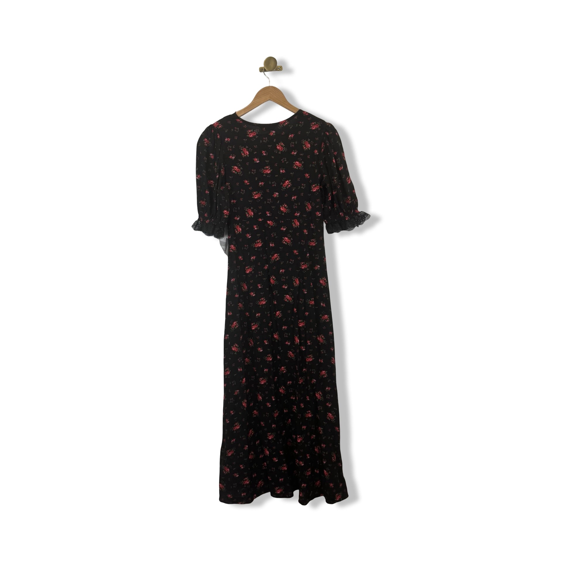 Miss Selfridge Lace Trim Button Maxi Dress