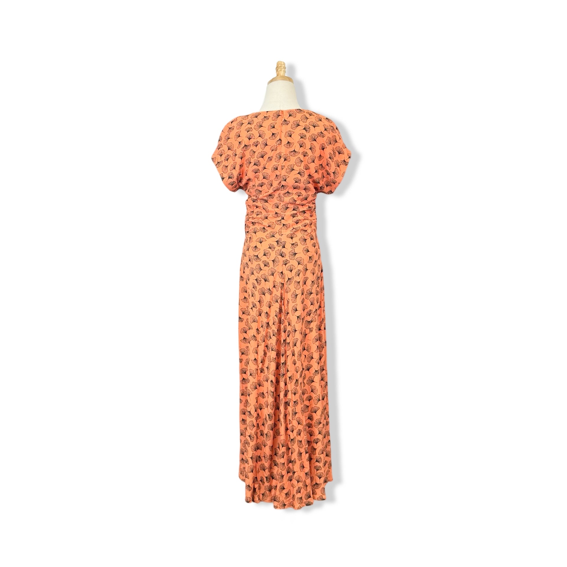 Exquise Orange Floral Maxi Dress