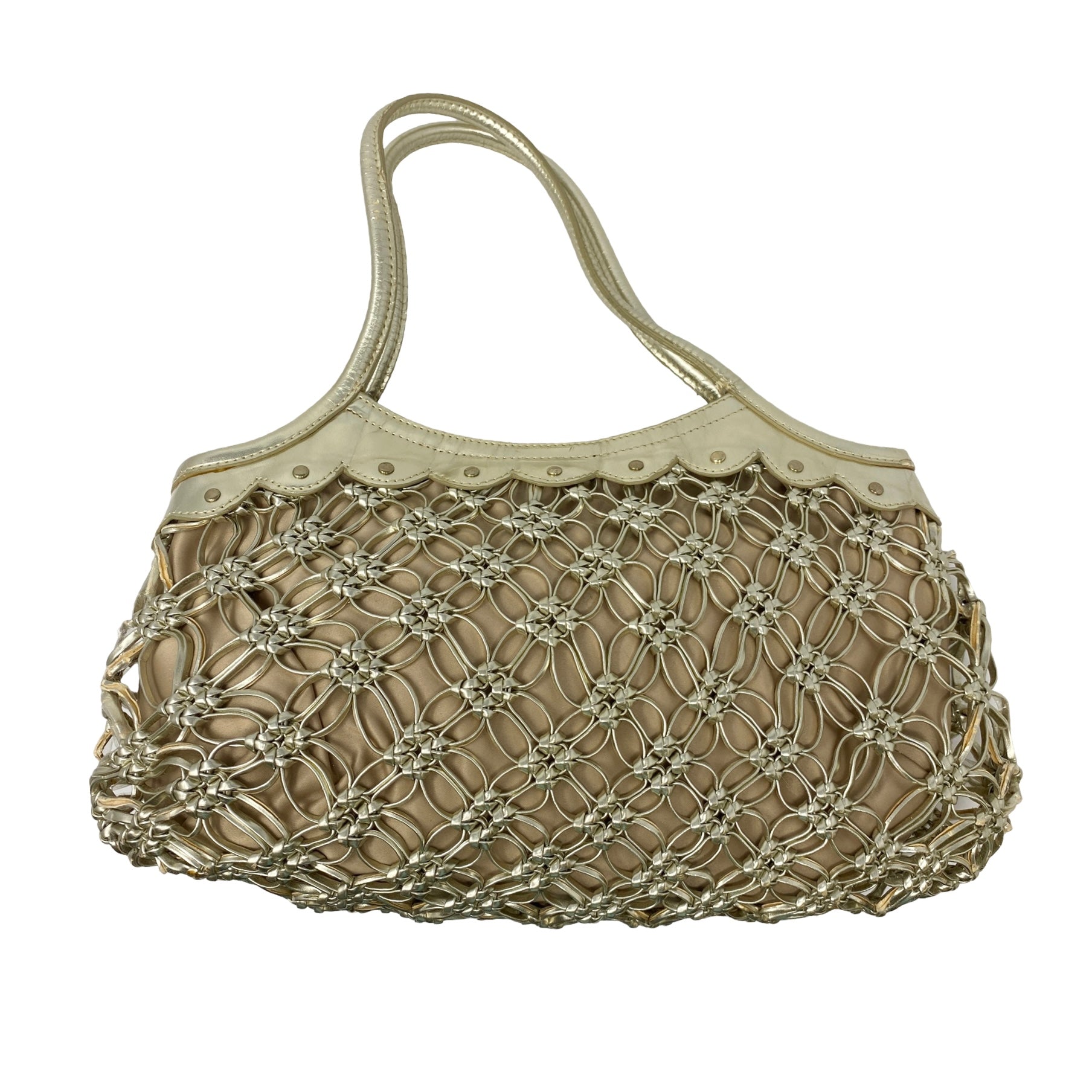 Luana Metallic Netted Handbag